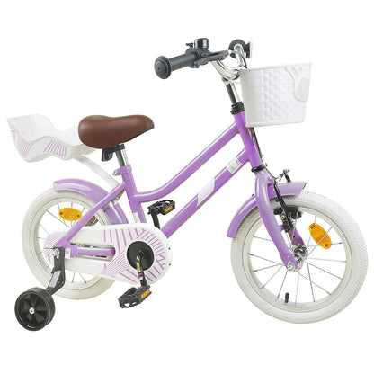 Kinderfahrrad 12 Zoll für 2-4 Jahre alt Lila