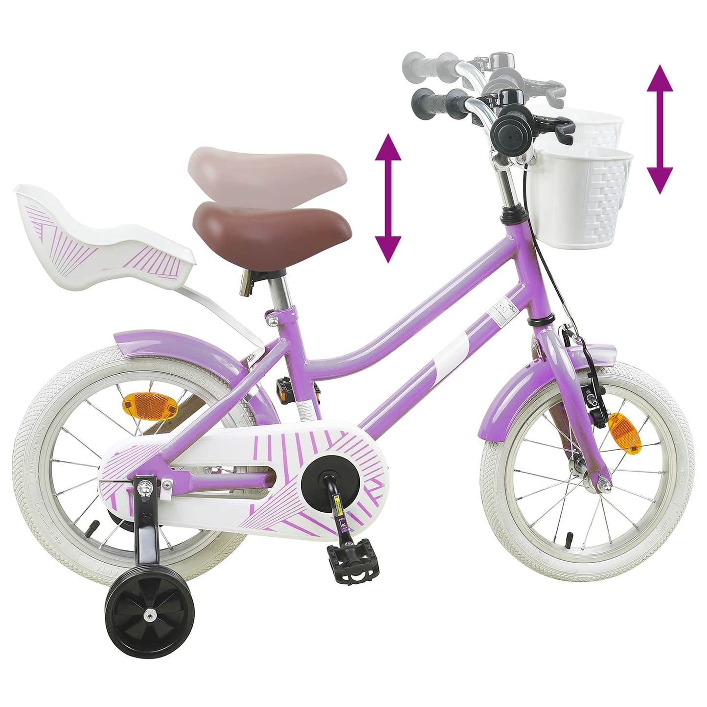 Kinderfahrrad 16 Zoll für 4-6 Jahre alt Lila