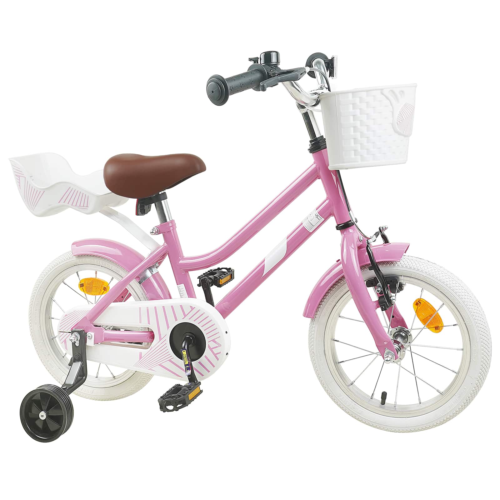 Kinderfahrrad 12 Zoll für 2-4 Jahre alt Hellrosa