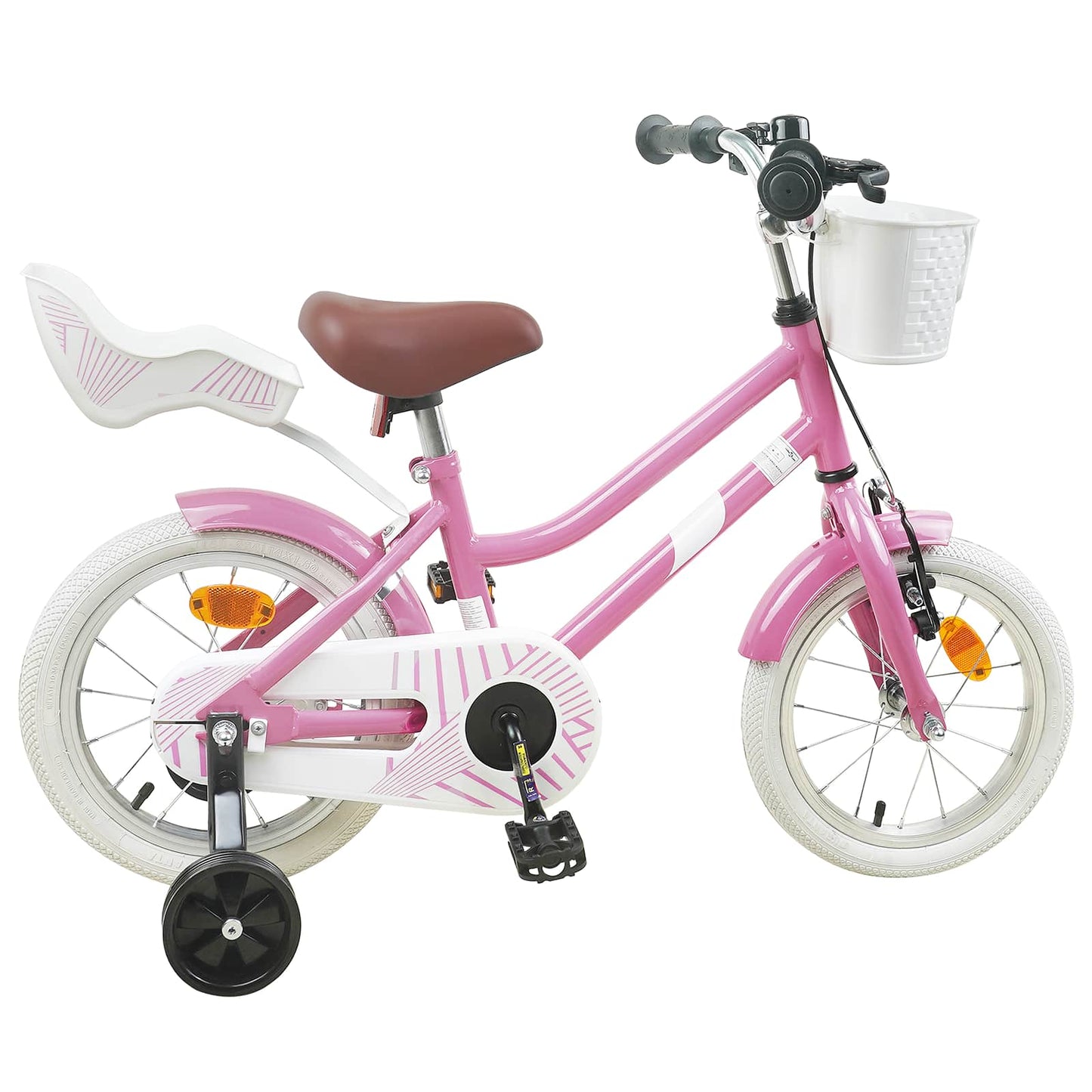 Kinderfahrrad 12 Zoll für 2-4 Jahre alt Hellrosa