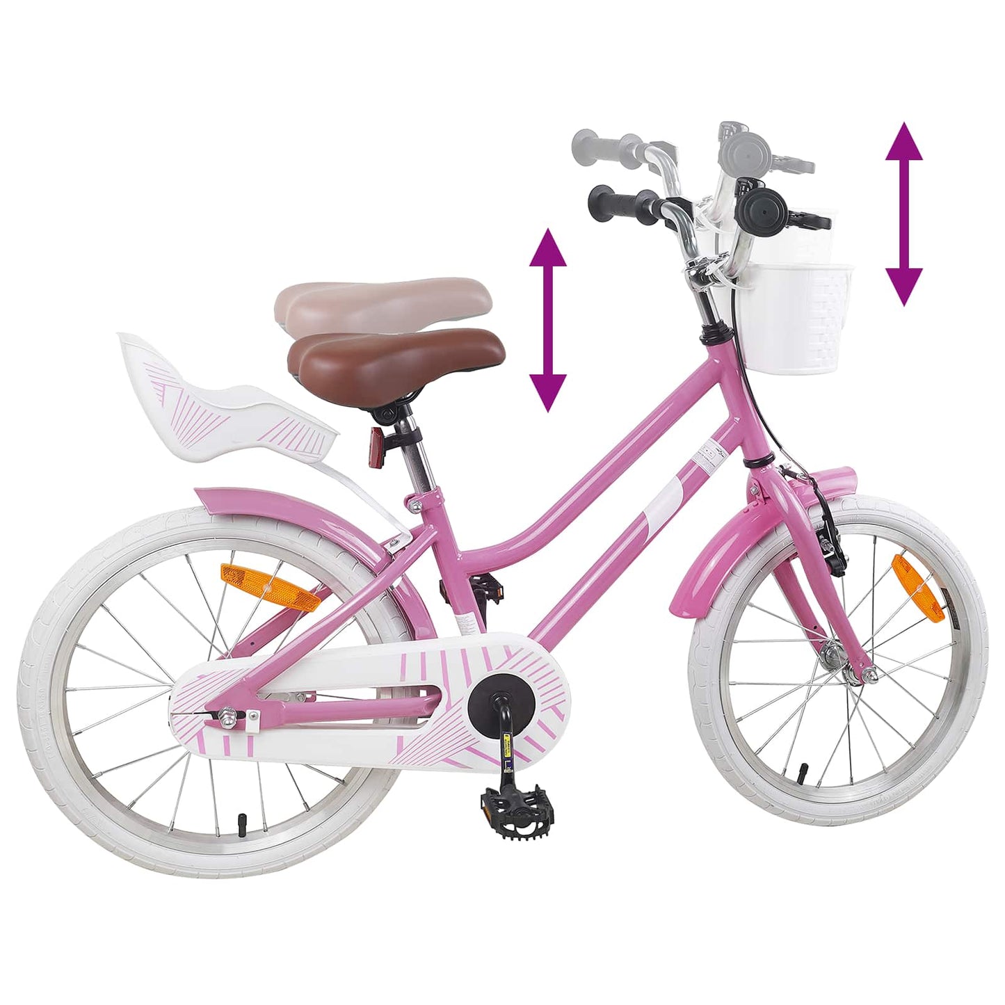 Kinderfahrrad 18 Zoll für 5-7 Jahre alt Hellrosa