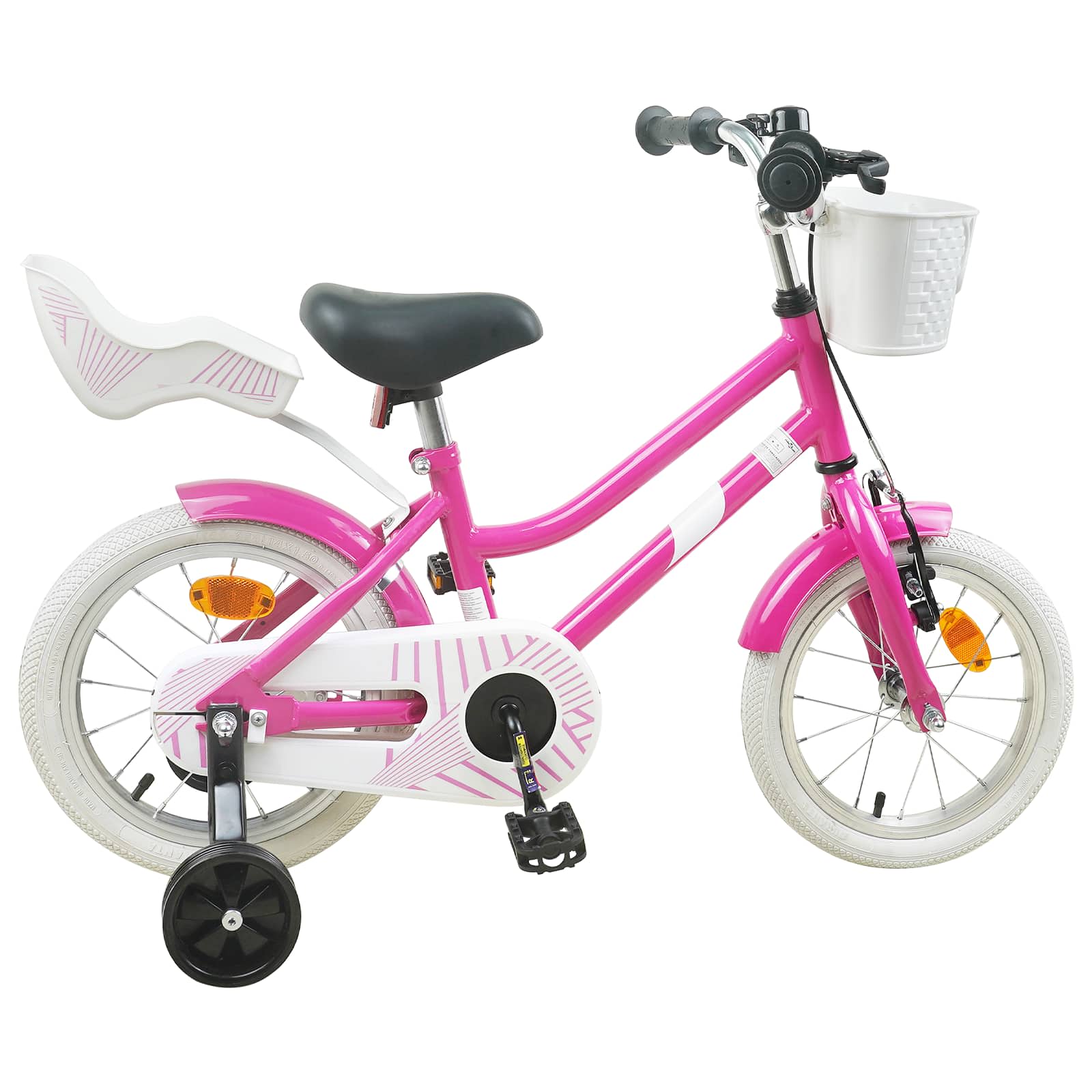 Kinderfahrrad 12 Zoll für 2-4 Jahre alt Dunkelrosa