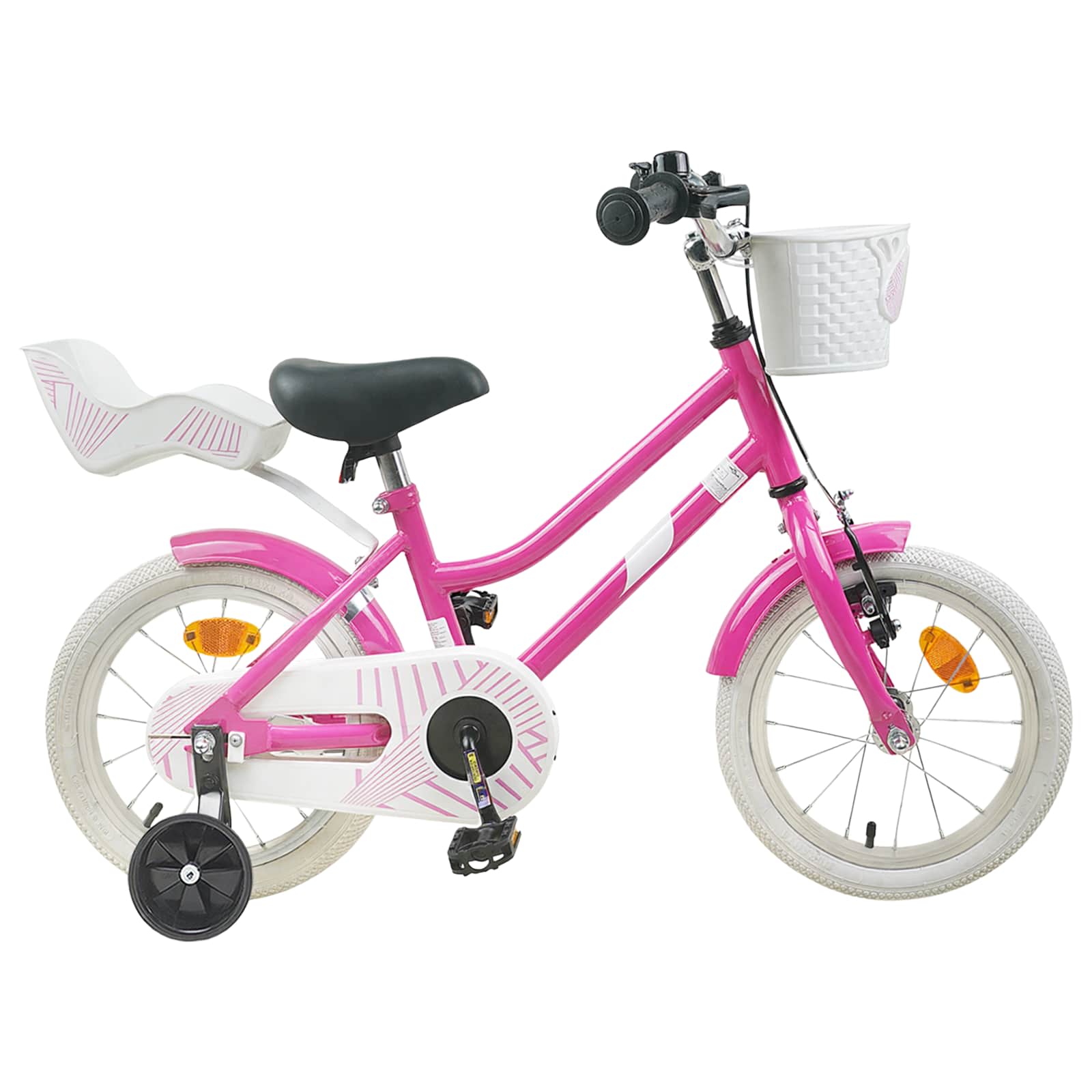 Kinderfahrrad 12 Zoll für 2-4 Jahre alt Dunkelrosa