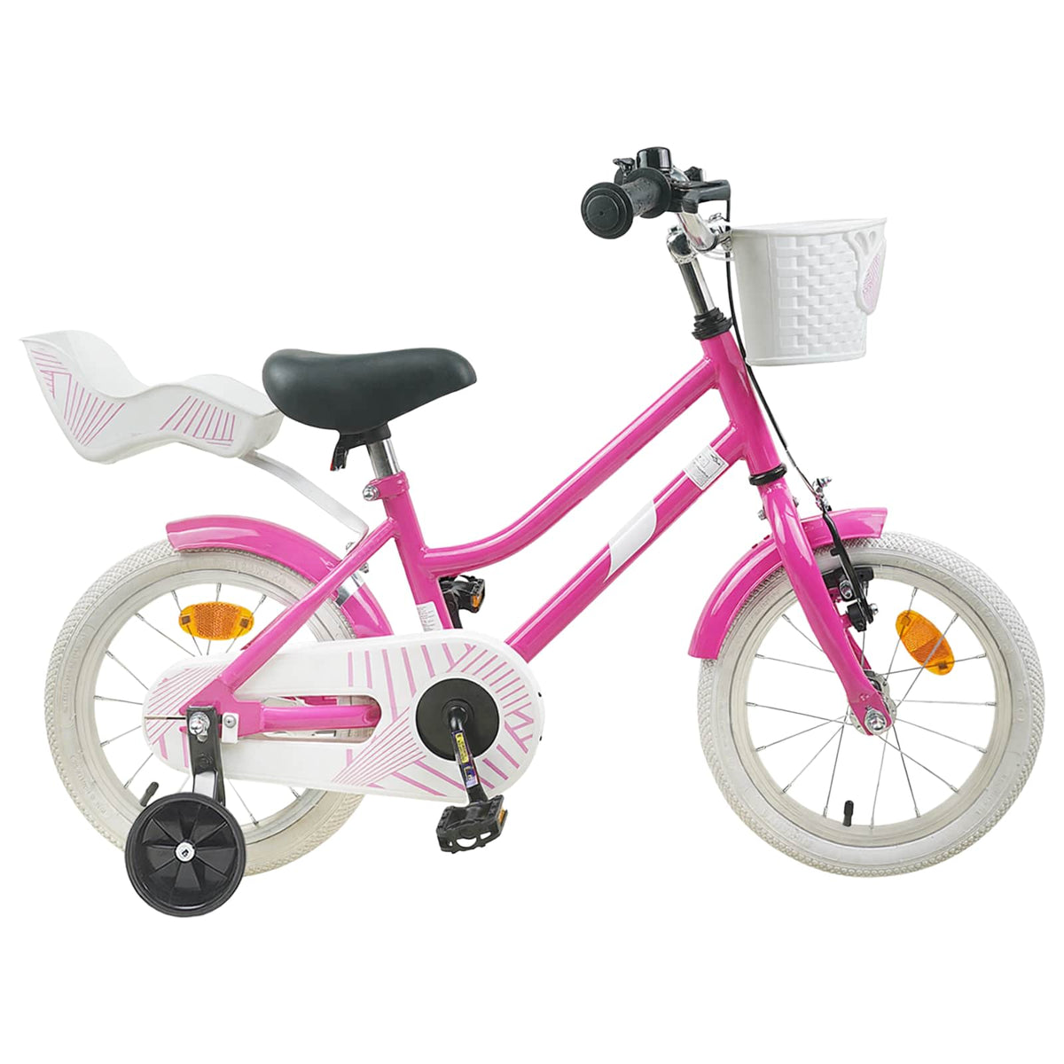 Kinderfahrrad 14 Zoll für 3-5 Jahre alt Dunkelrosa