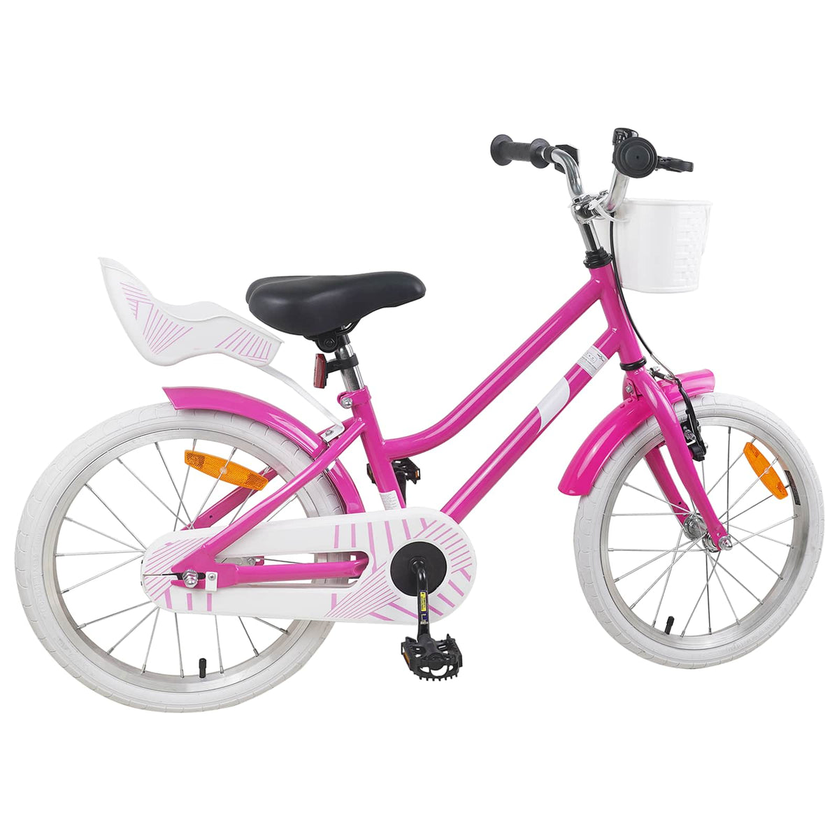 Kinderfahrrad 18 Zoll für 5-7 Jahre alt Dunkelrosa