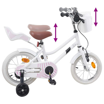 Kinderfahrrad 12 Zoll für 2-4 Jahre alt Weiß