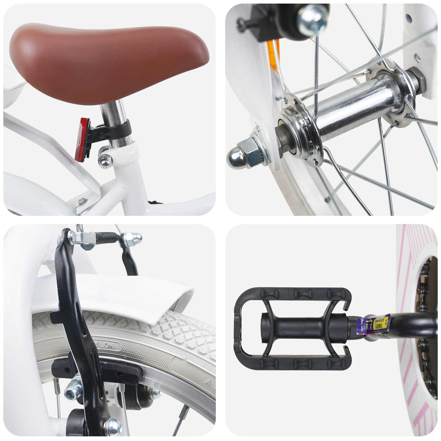 Kinderfahrrad 14 Zoll für 3-5 Jahre alt Weiß
