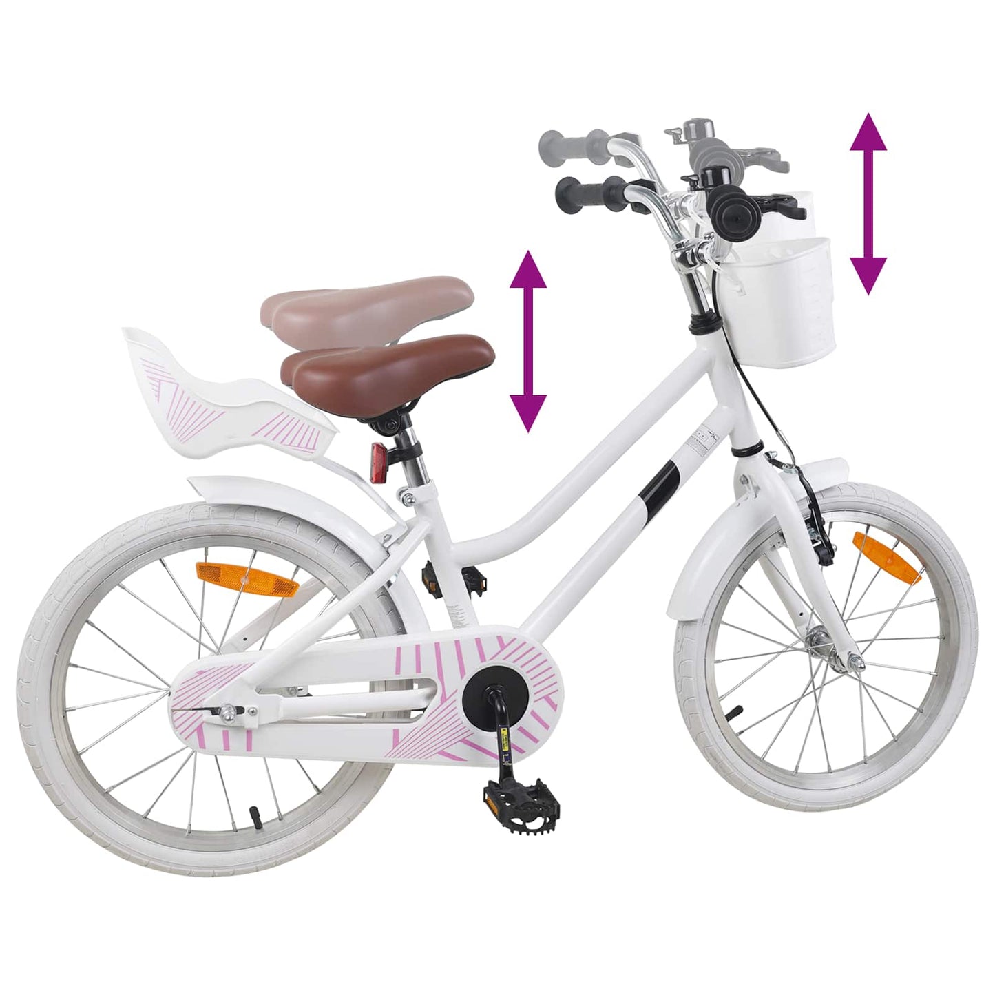 Kinderfahrrad 18 Zoll für 5-7 Jahre alt Weiß