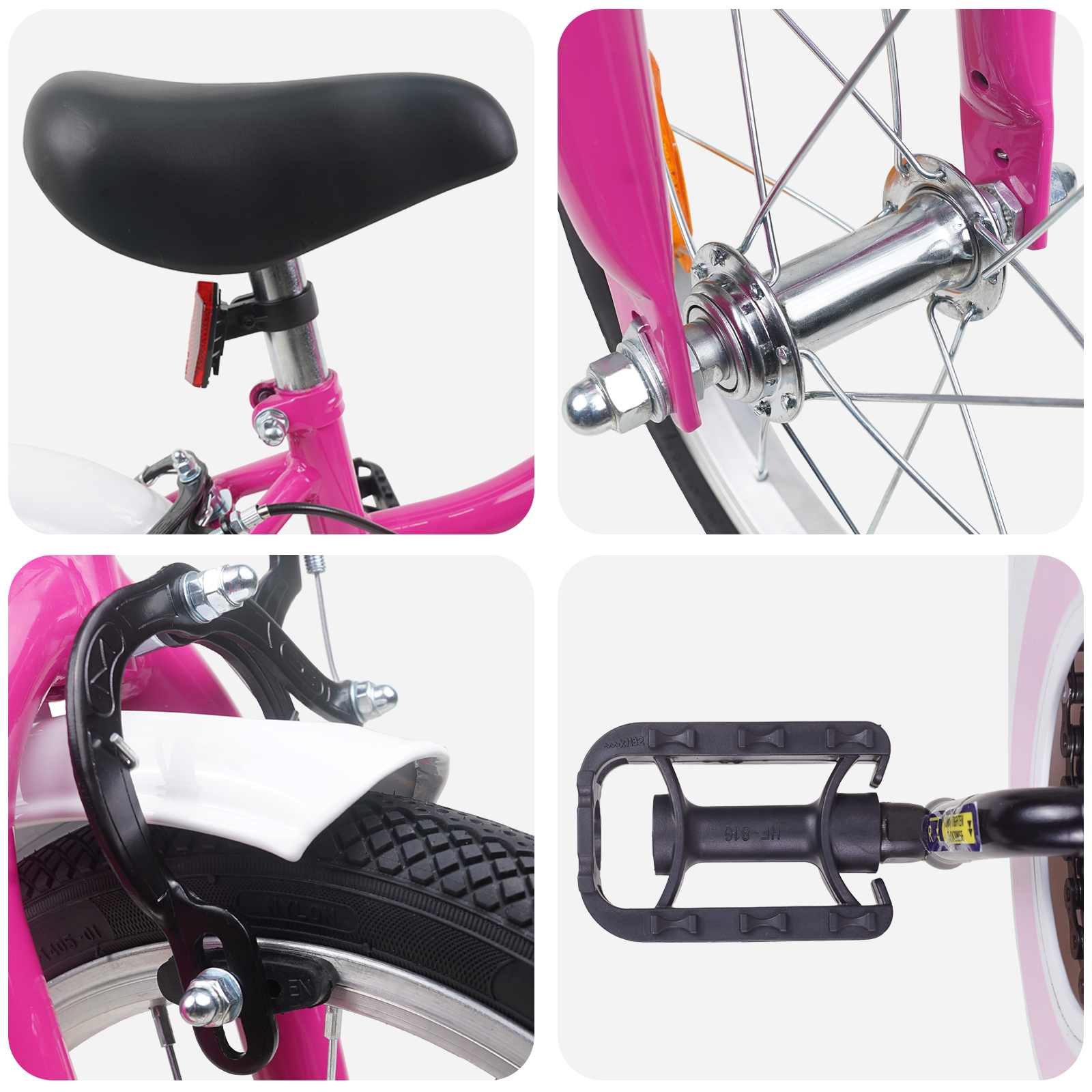 Kinderfahrrad 12 Zoll for 2 to 4 years old Pink Weiß