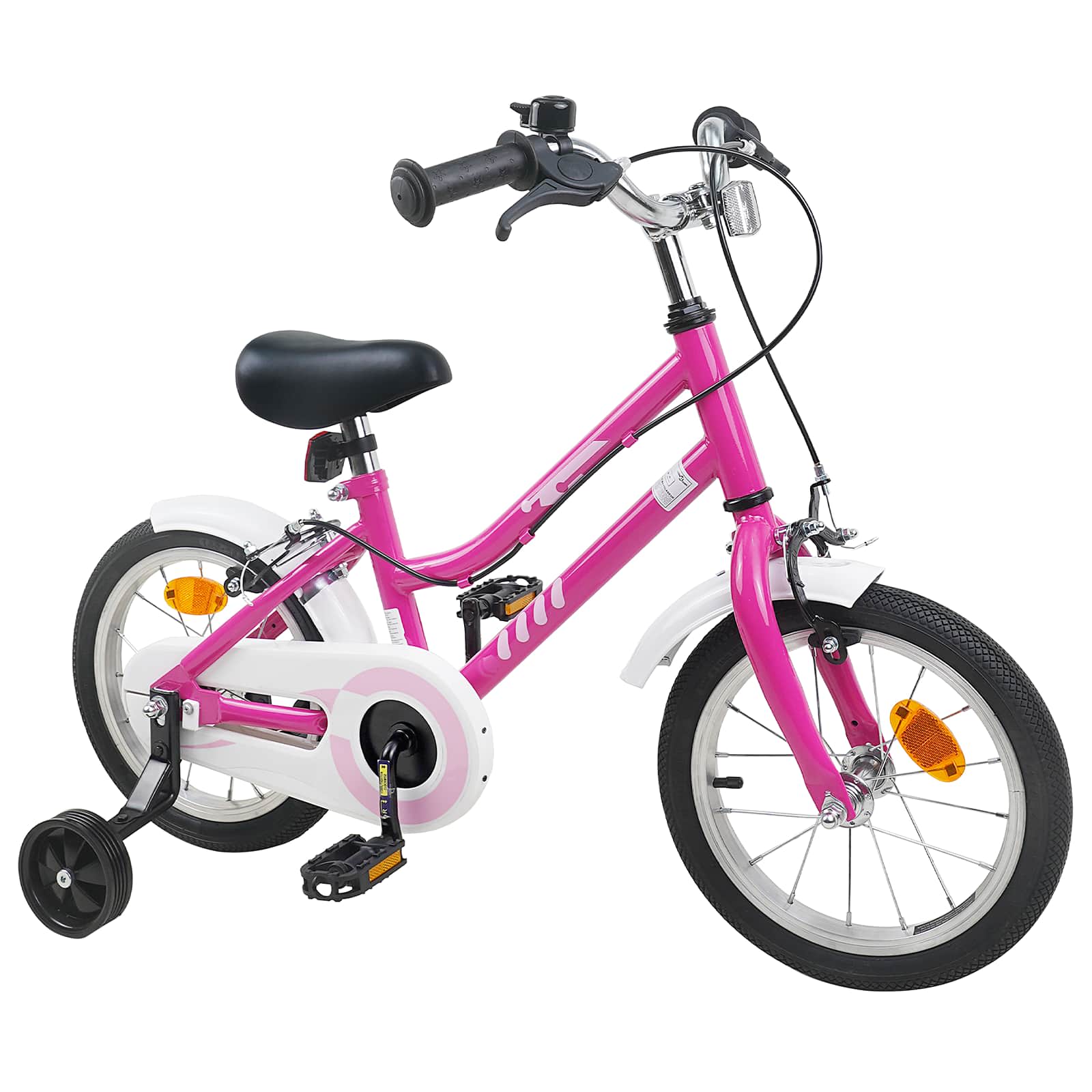 Kinderfahrrad 16 Zoll for 4-6 Years Old Pink Weiß