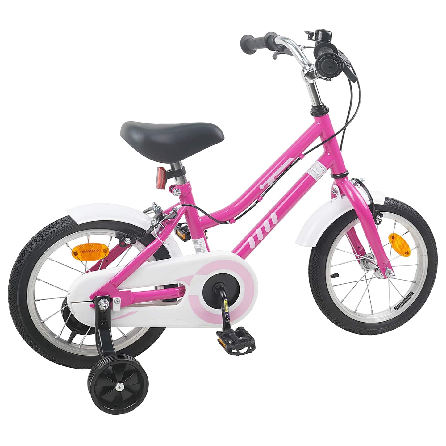 Kinderfahrrad 16 Zoll for 4-6 Years Old Pink Weiß