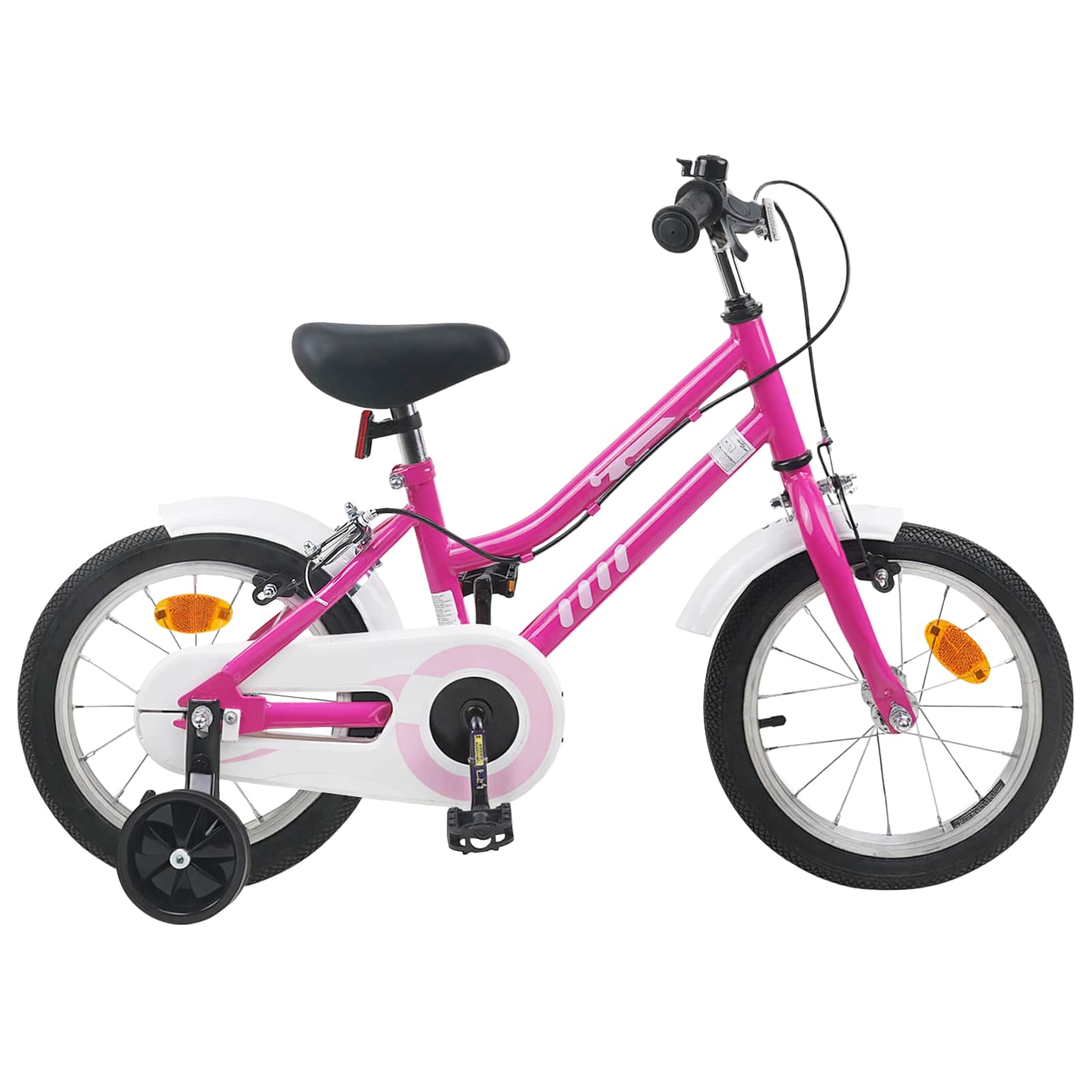 Kinderfahrrad 16 Zoll for 4-6 Years Old Pink Weiß