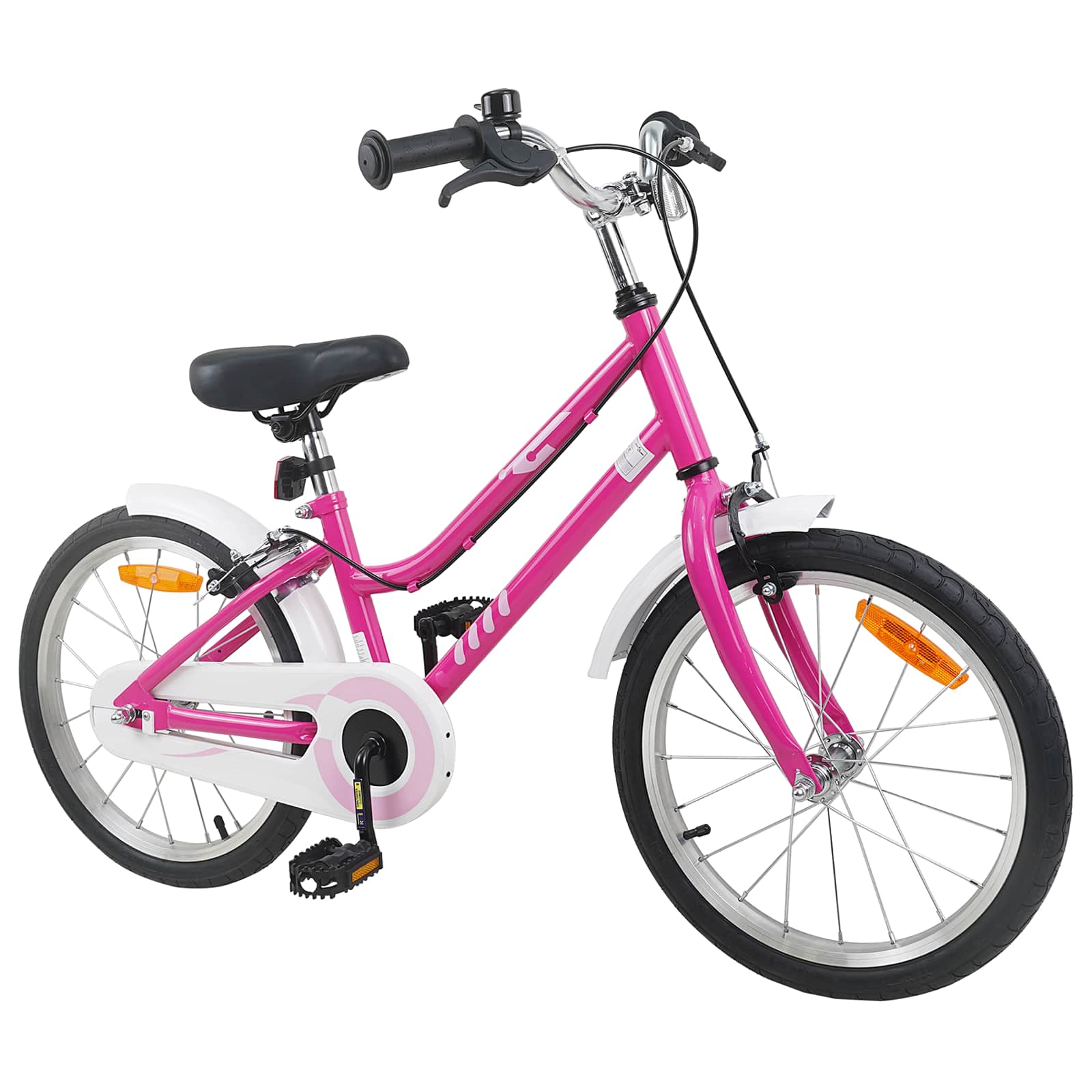 Kinderfahrrad 18 Zoll for 5-7 Years Old Pink Weiß