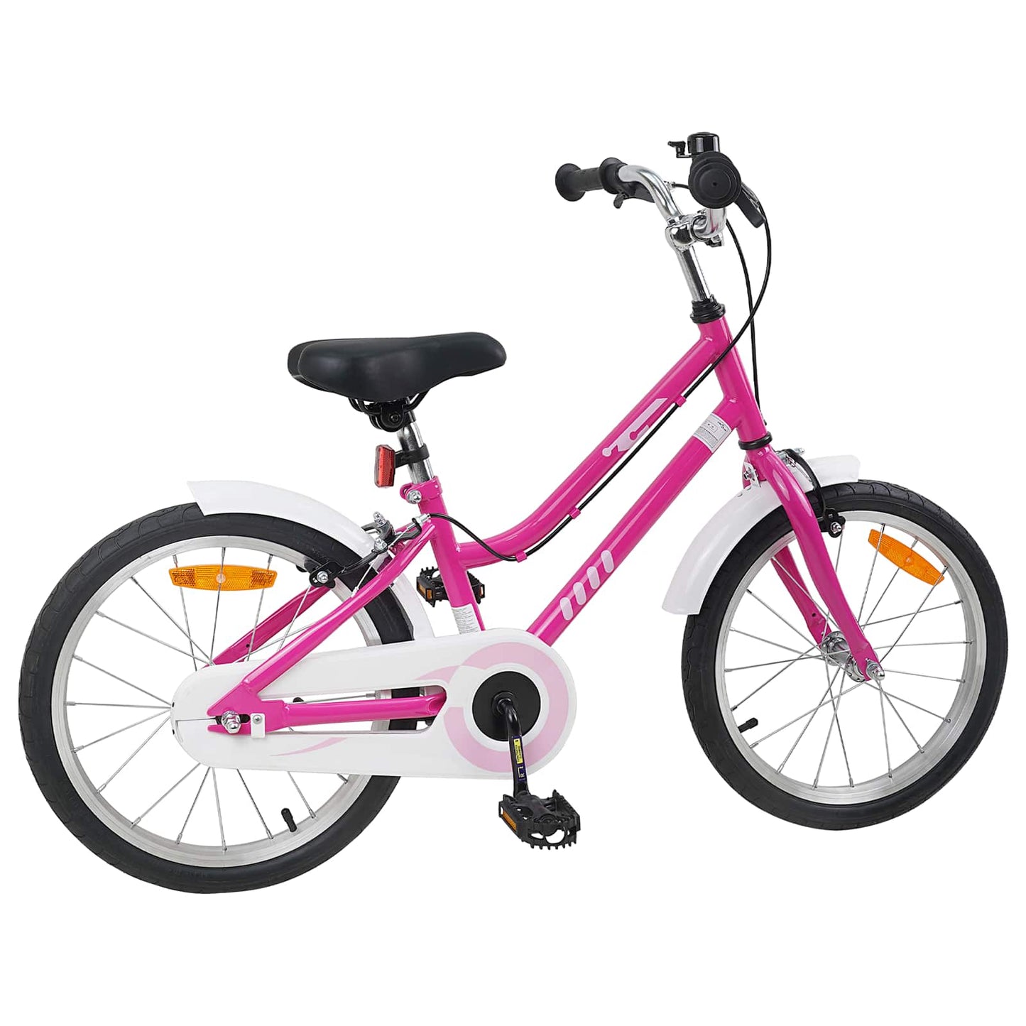 Kinderfahrrad 18 Zoll for 5-7 Years Old Pink Weiß