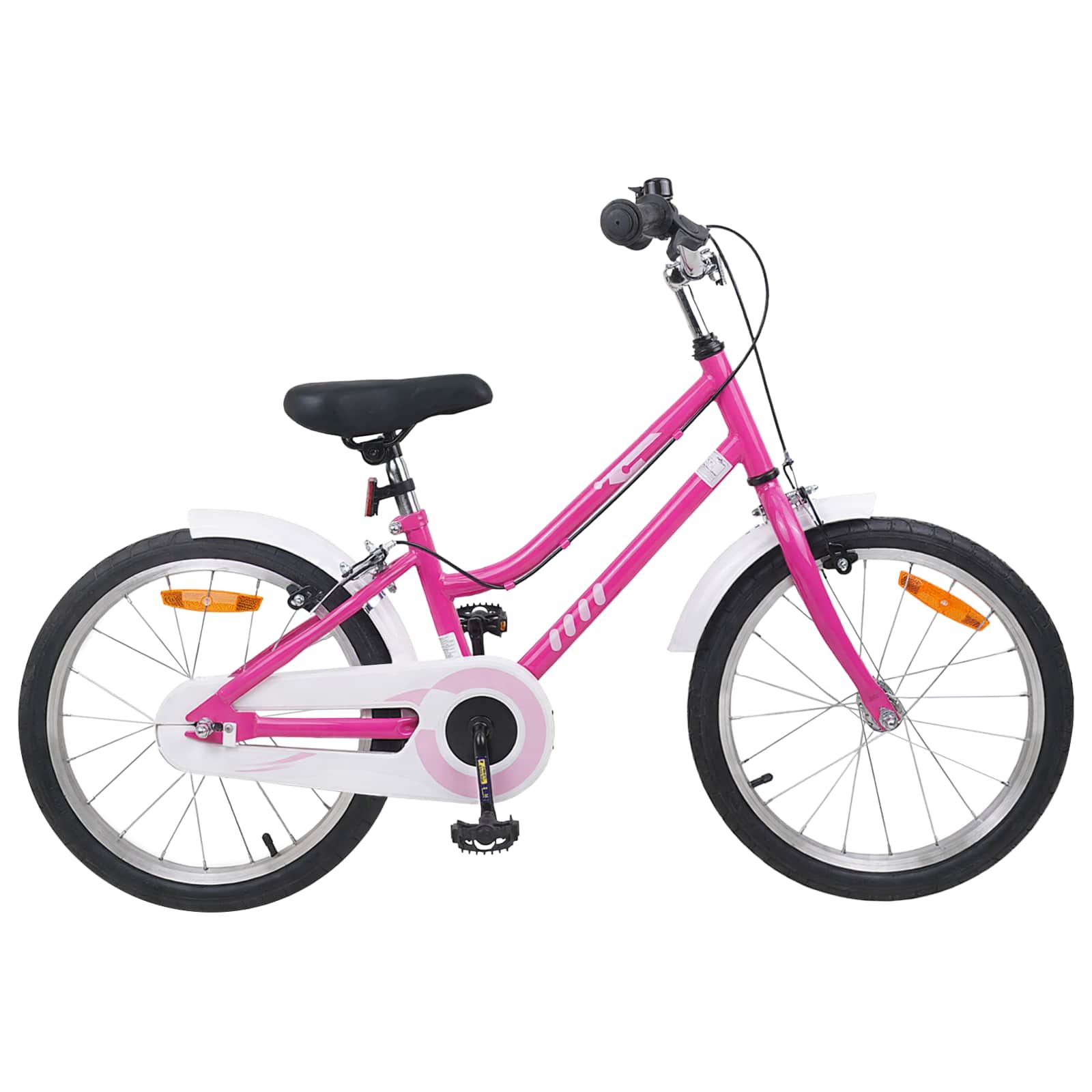 Kinderfahrrad 18 Zoll for 5-7 Years Old Pink Weiß