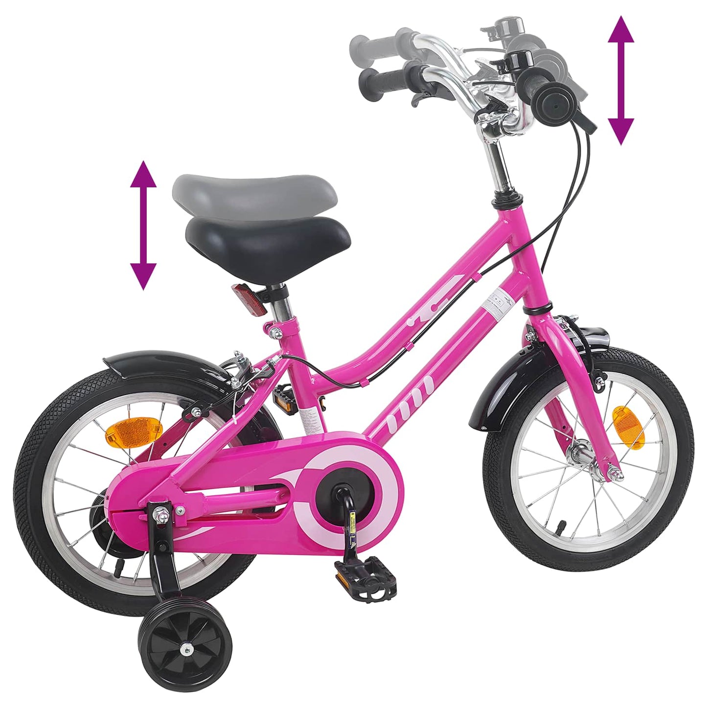 Kinderfahrrad 12 Zoll for 2 to 4 years old Pink Schwarz