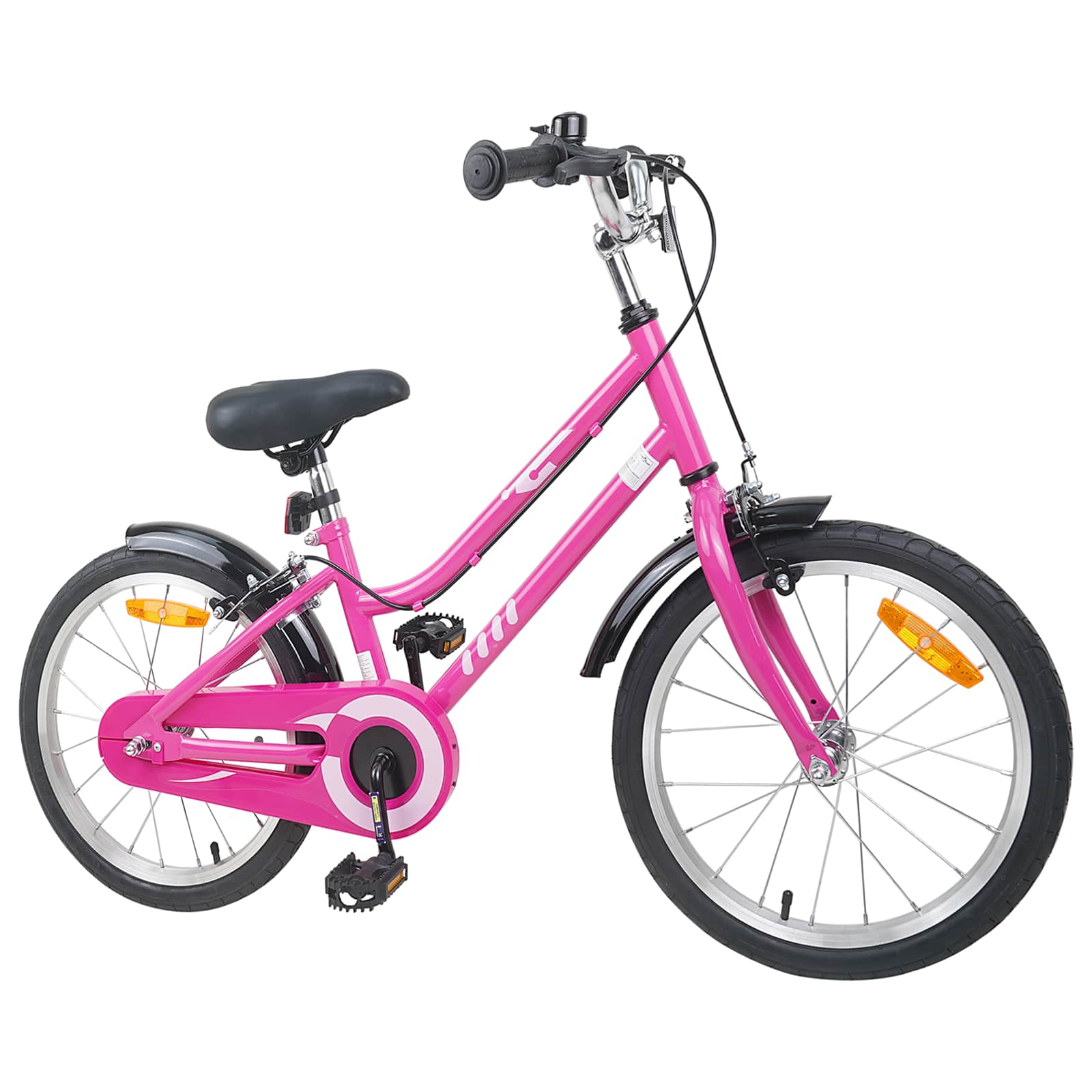 Kinderfahrrad 18 Zoll for 5-7 Years Old Pink Schwarz