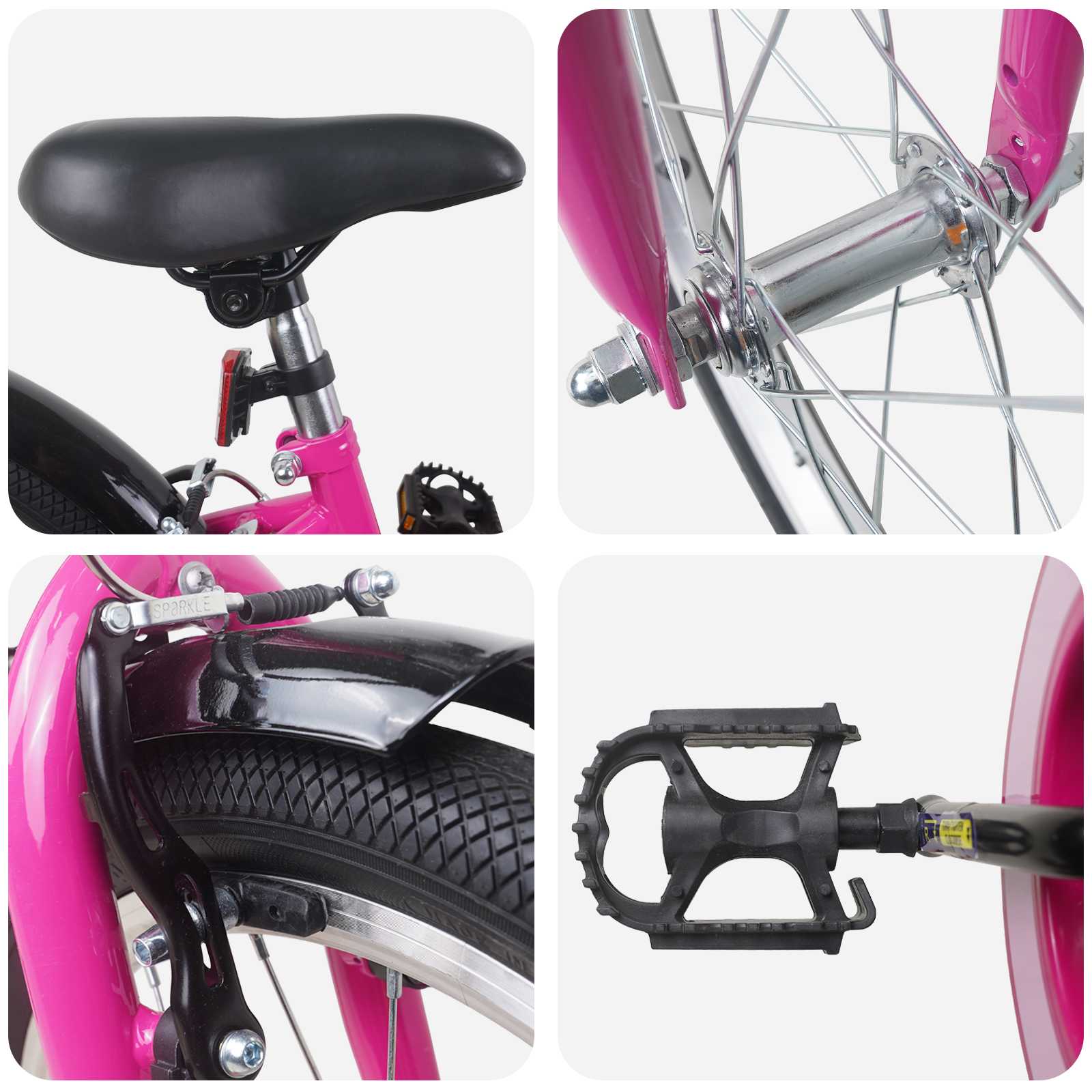 Kinderfahrrad 20 Zoll for kids aged 6 to 11 Pink Schwarz