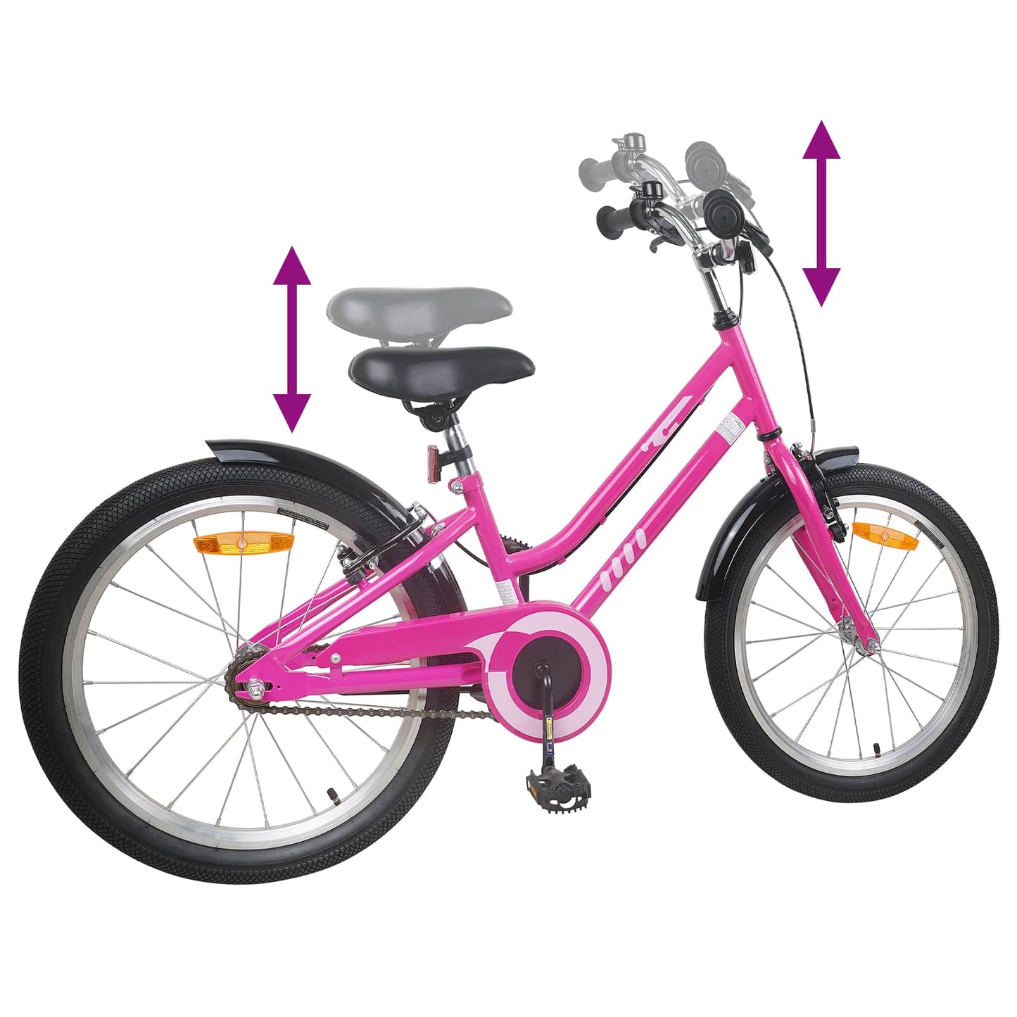 Kinderfahrrad 20 Zoll for kids aged 6 to 11 Pink Schwarz