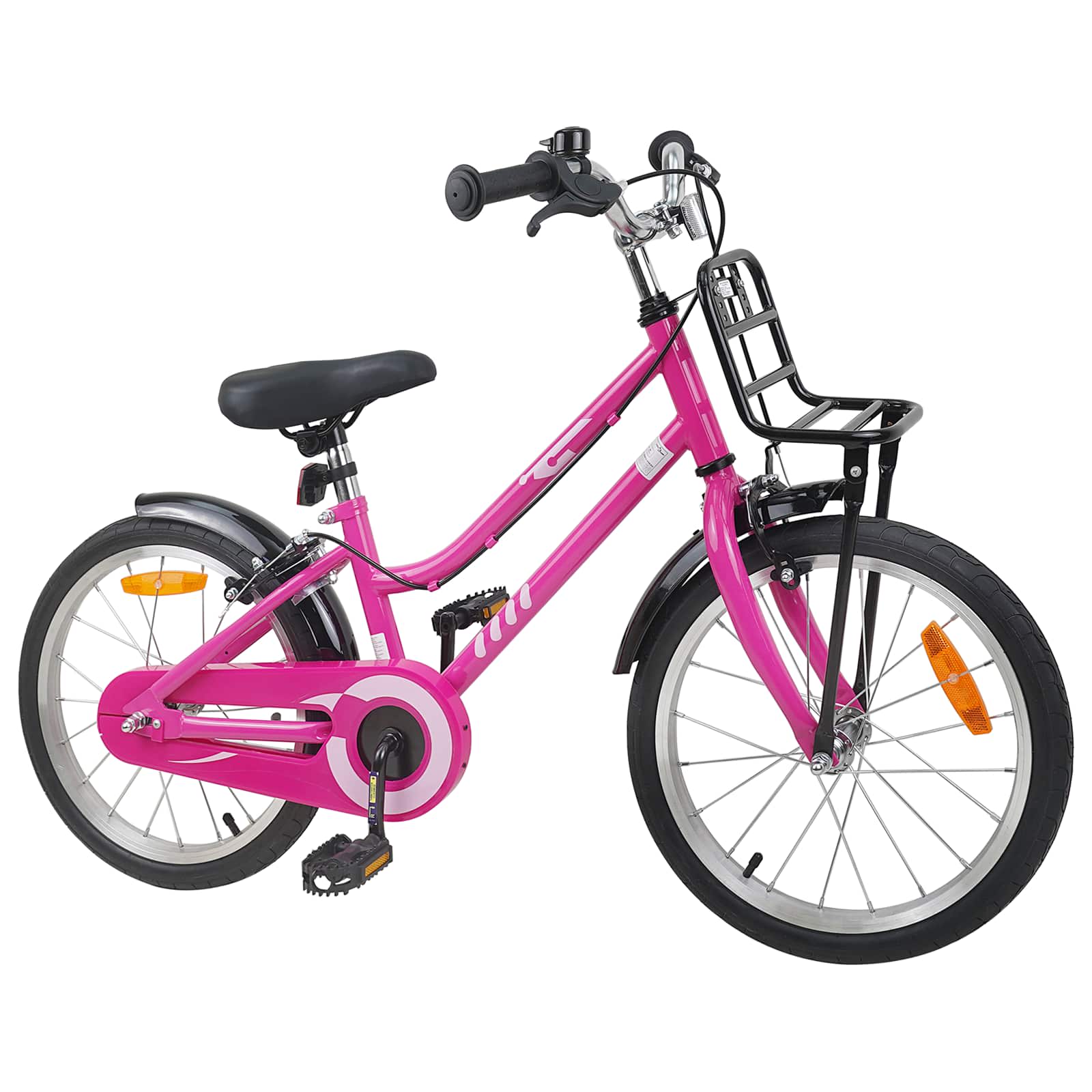 Kinderfahrrad 18 Zoll for 5-7 Years Old Rosa und Schwarz