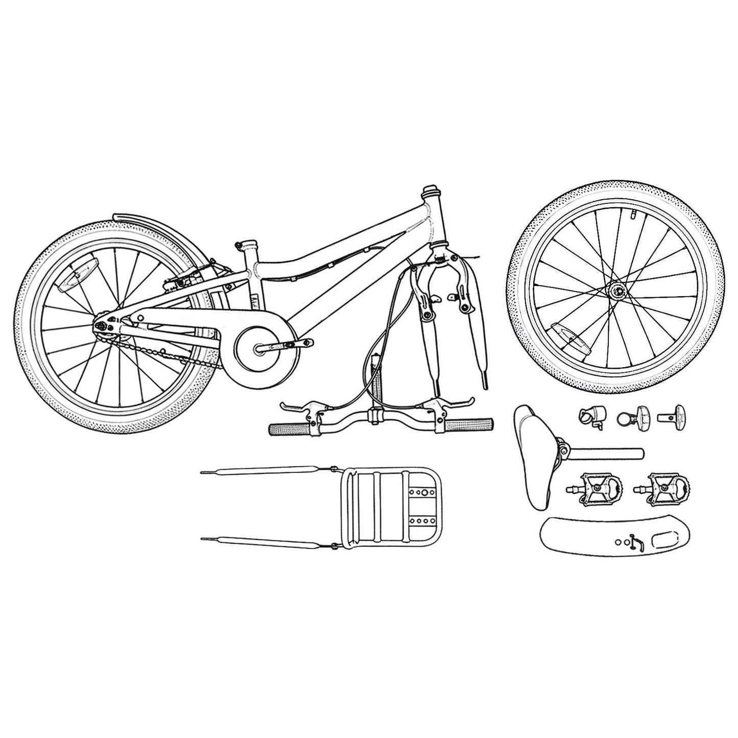 Kinderfahrrad 18 Zoll for 5-7 Years Old Rosa und Schwarz