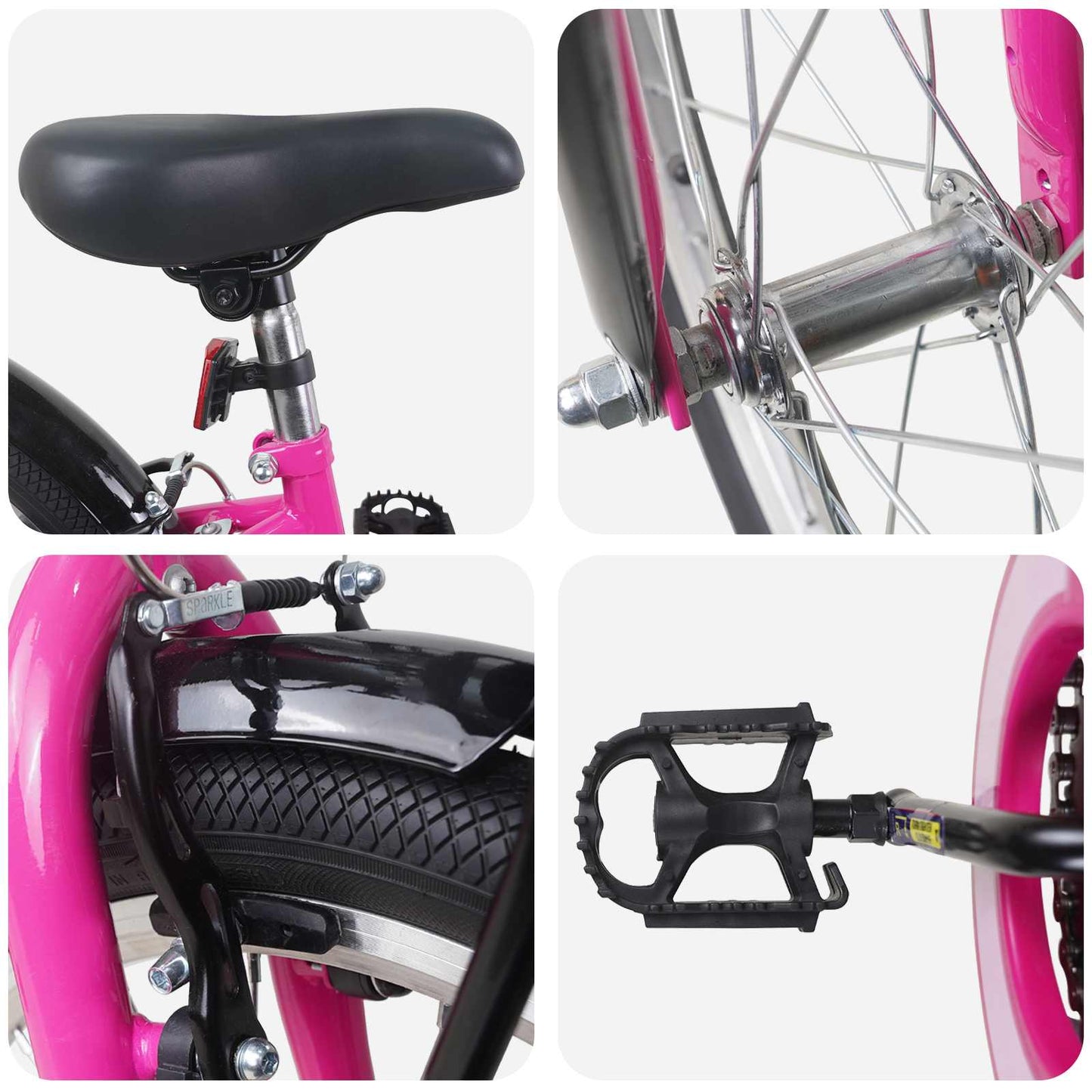 Kinderfahrrad 20 Zoll for kids aged 6 to 11 Pink Schwarz