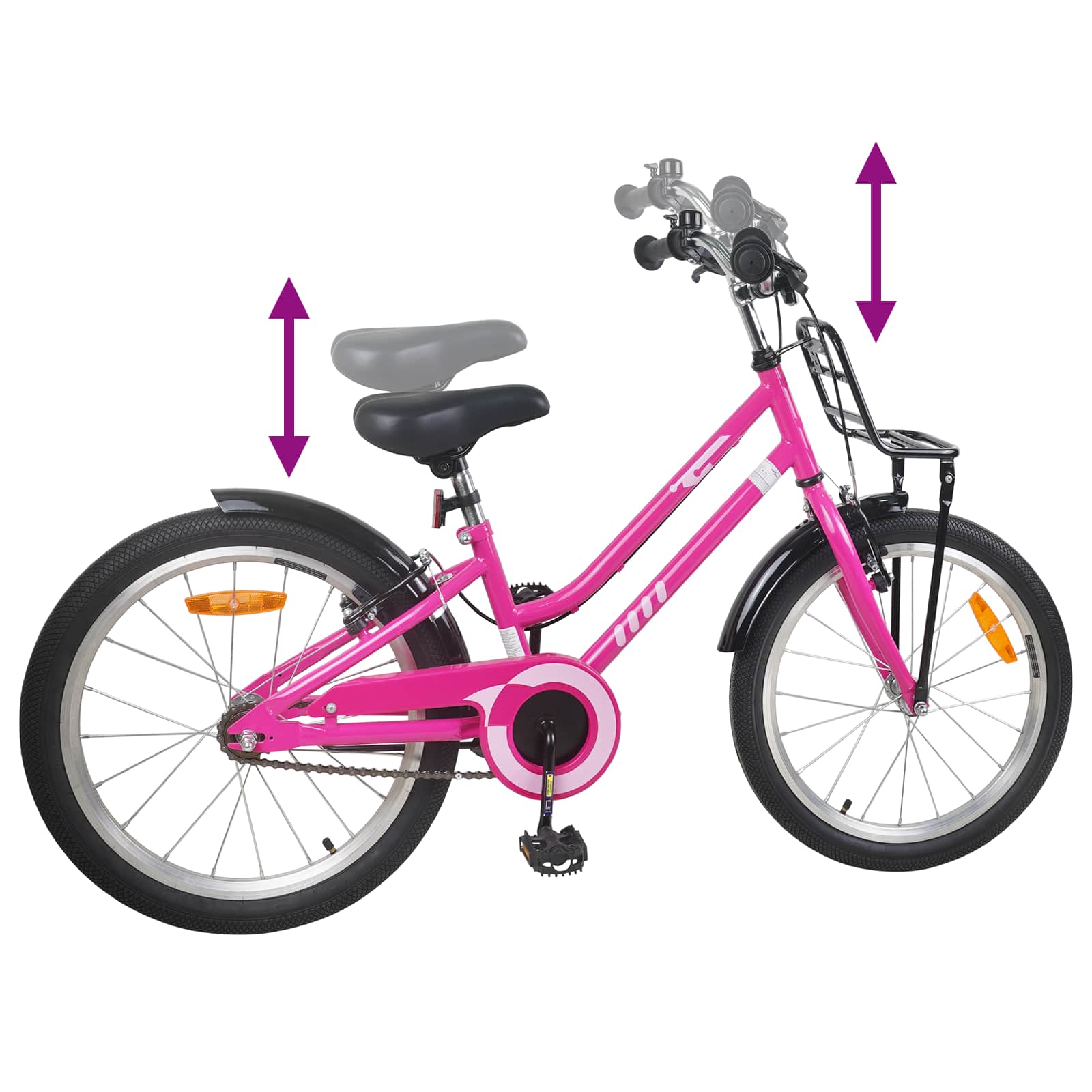 Kinderfahrrad 20 Zoll for kids aged 6 to 11 Pink Schwarz