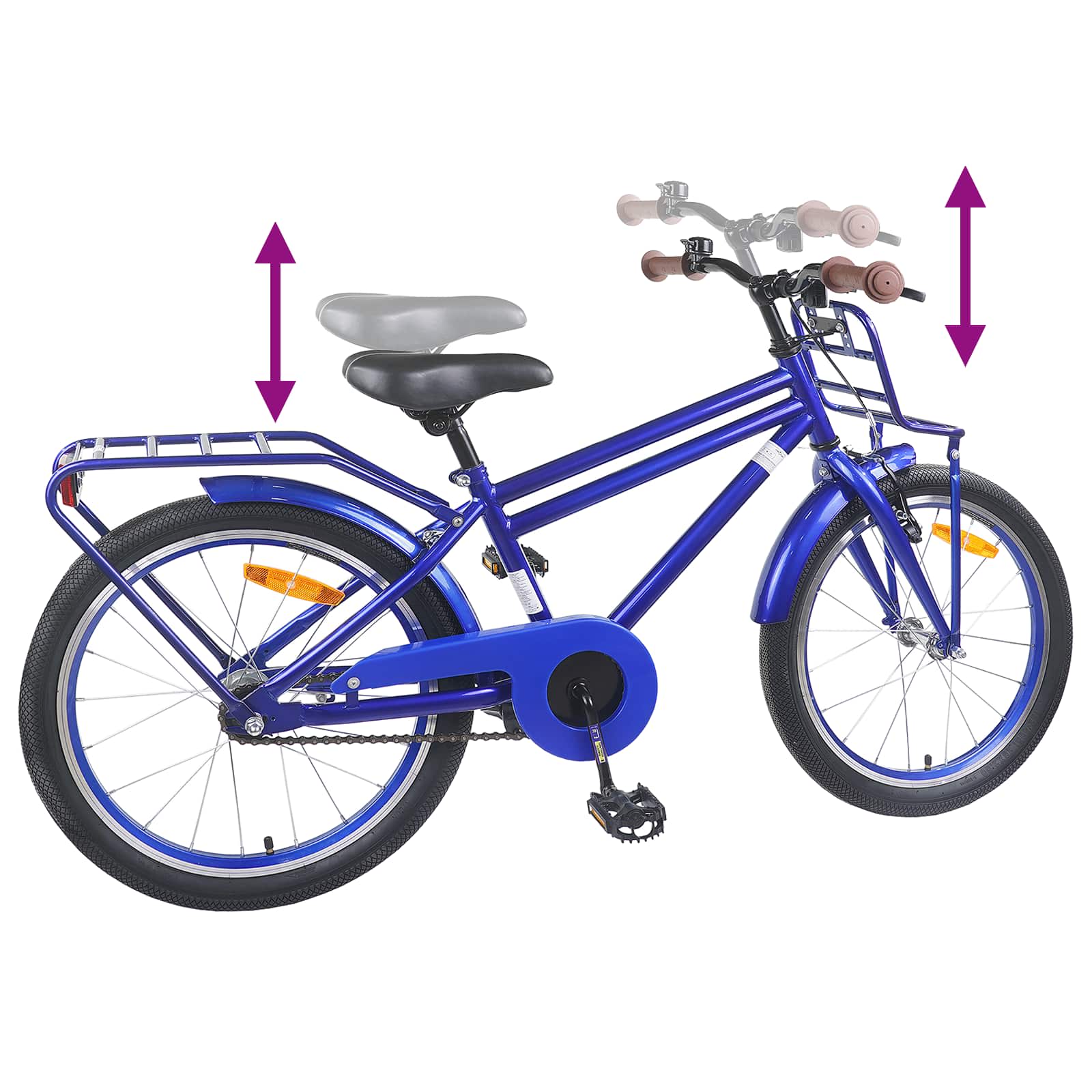 Kinderfahrrad 22 Zoll for 7-12 Years Old Dunkelblau