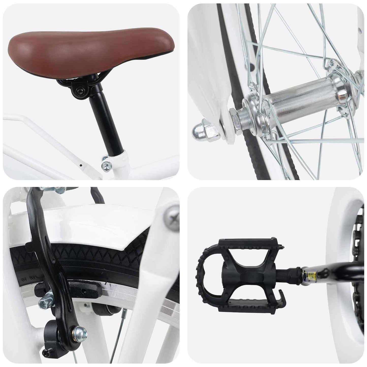 Kinderfahrrad 22 Zoll for 7-12 Years Old Weiß