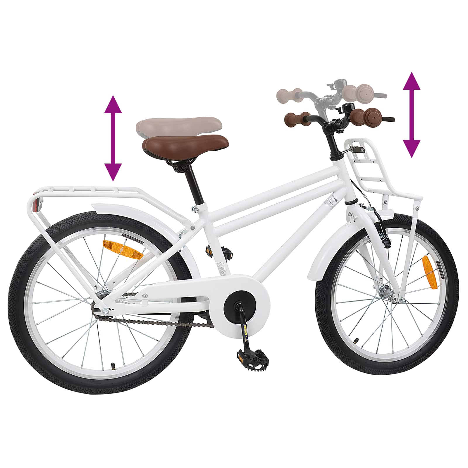 Kinderfahrrad 22 Zoll for 7-12 Years Old Weiß