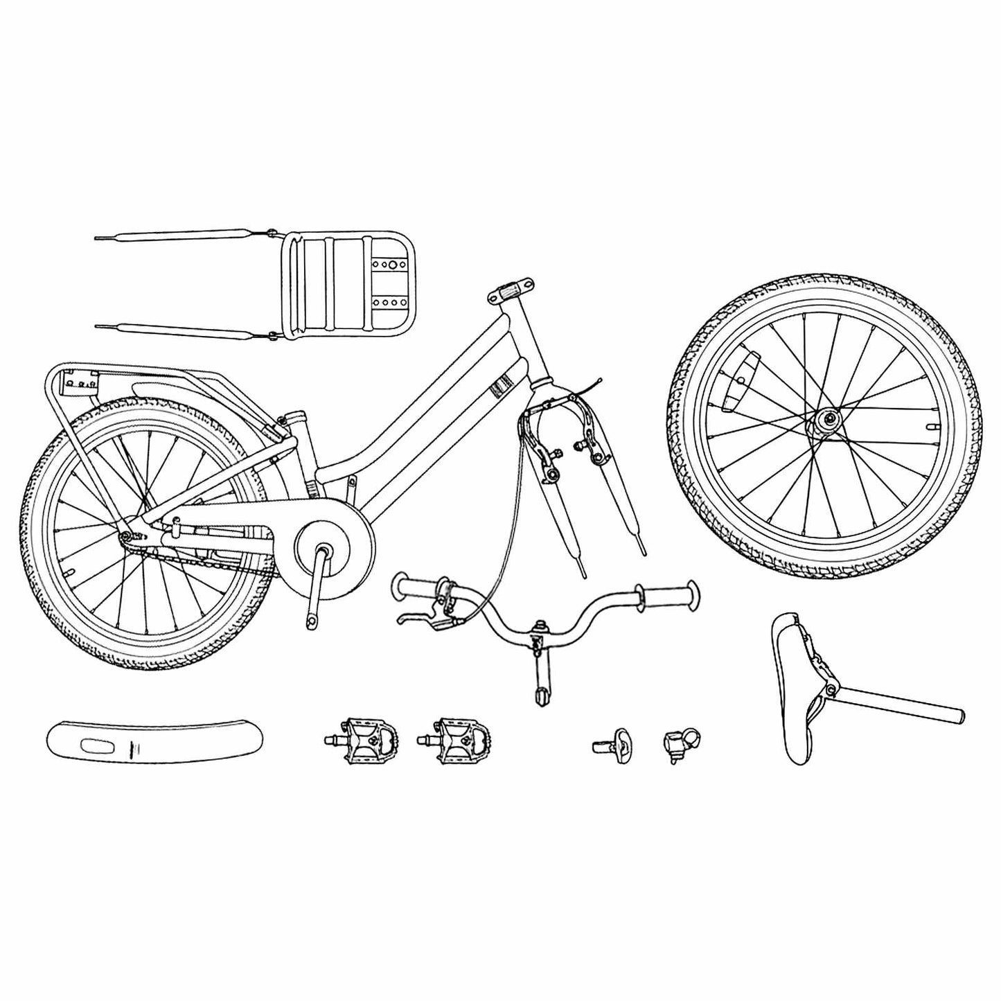 Kinderfahrrad 22 Zoll for 7-12 Years Old Weiß