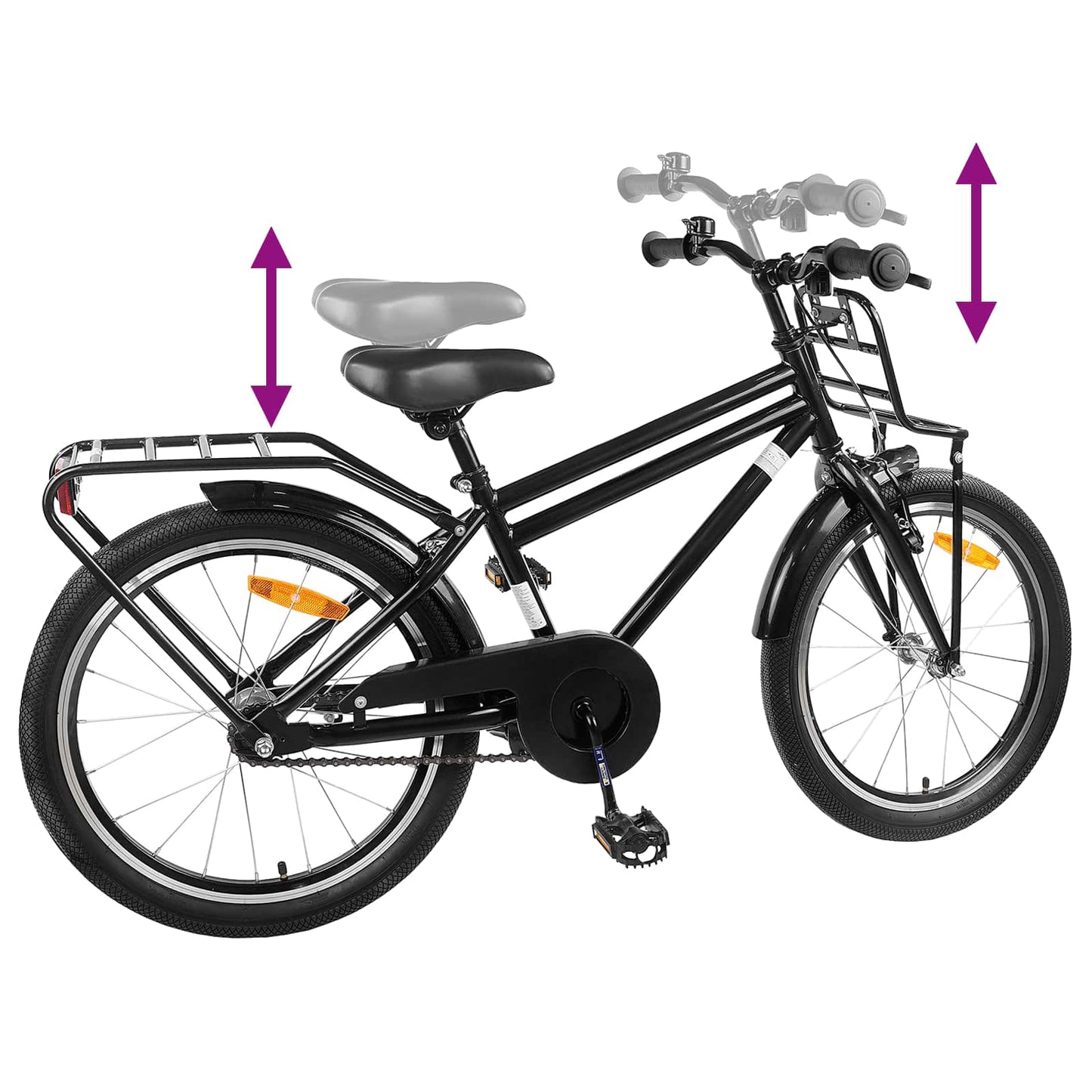 Kinderfahrrad 20 Zoll for kids aged 6 to 11 Schwarz