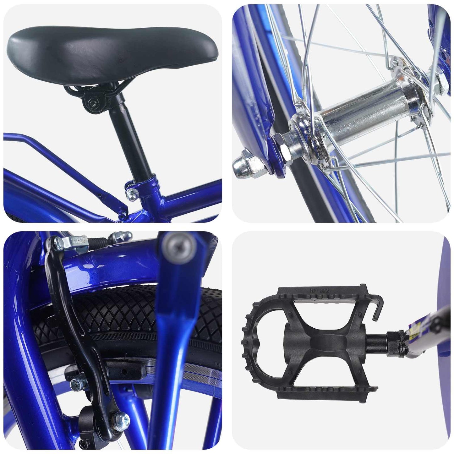 Kinderfahrrad 18 Zoll for 5-7 Years Old Dunkelblau