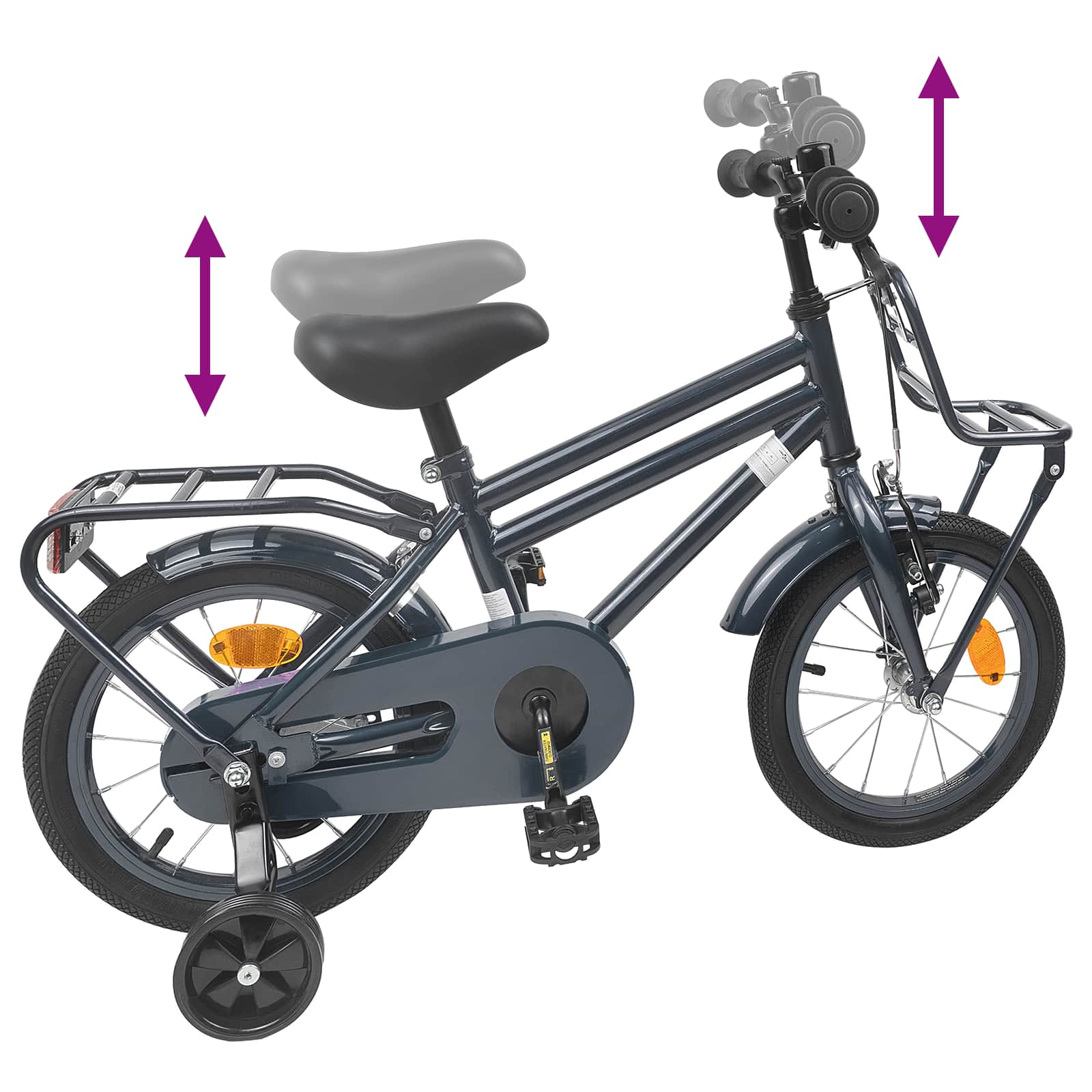 Kinderfahrrad 12 Zoll for 2 to 4 years old Dunkelgrau