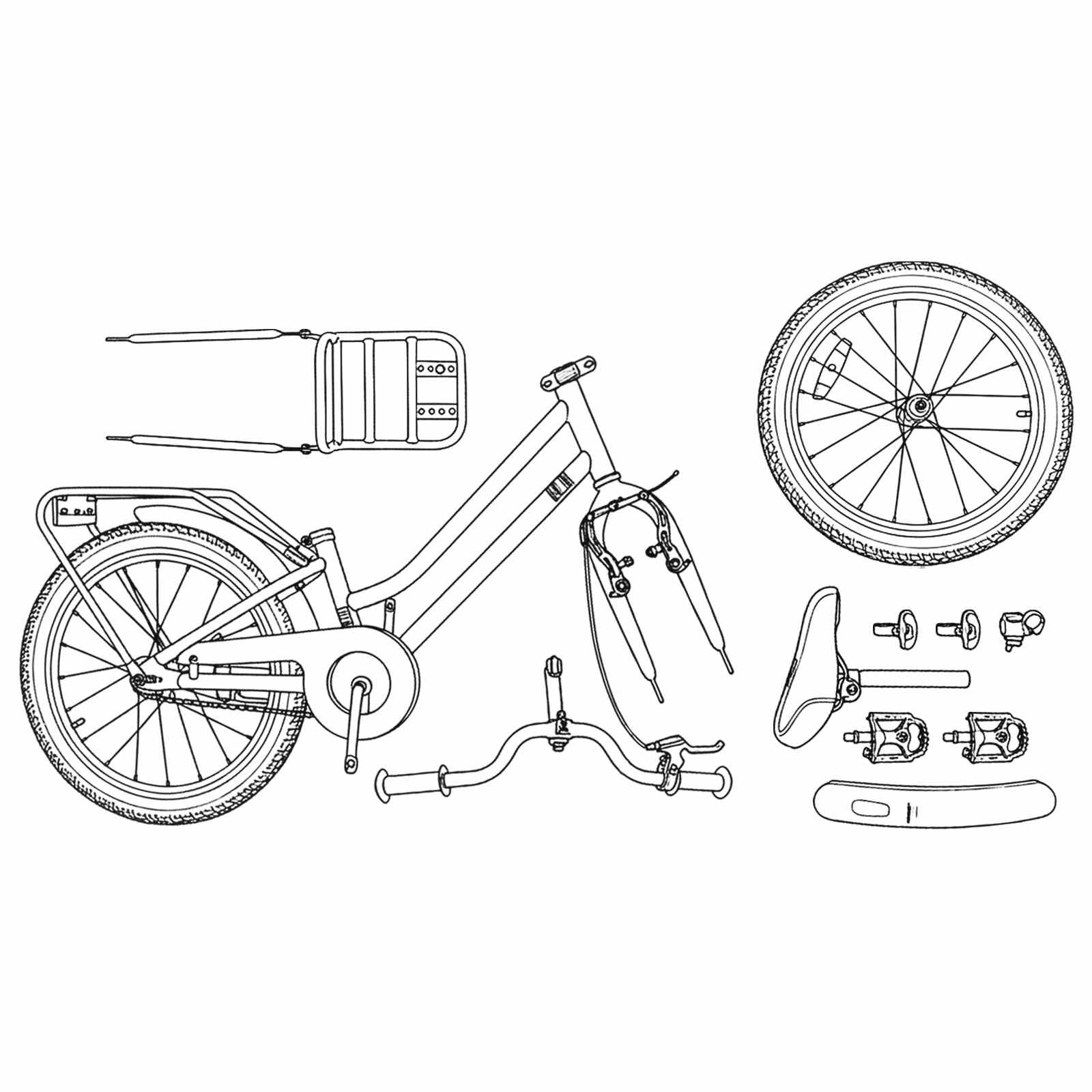 Kinderfahrrad 18 Zoll for 5-7 Years Old Dunkelgrau