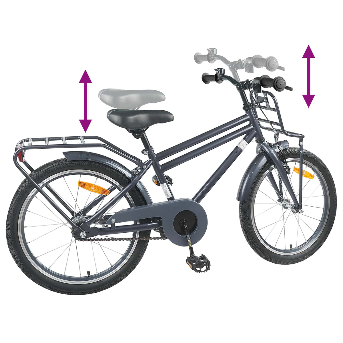 Kinderfahrrad 20 Zoll for kids aged 6 to 11 Dunkelgrau