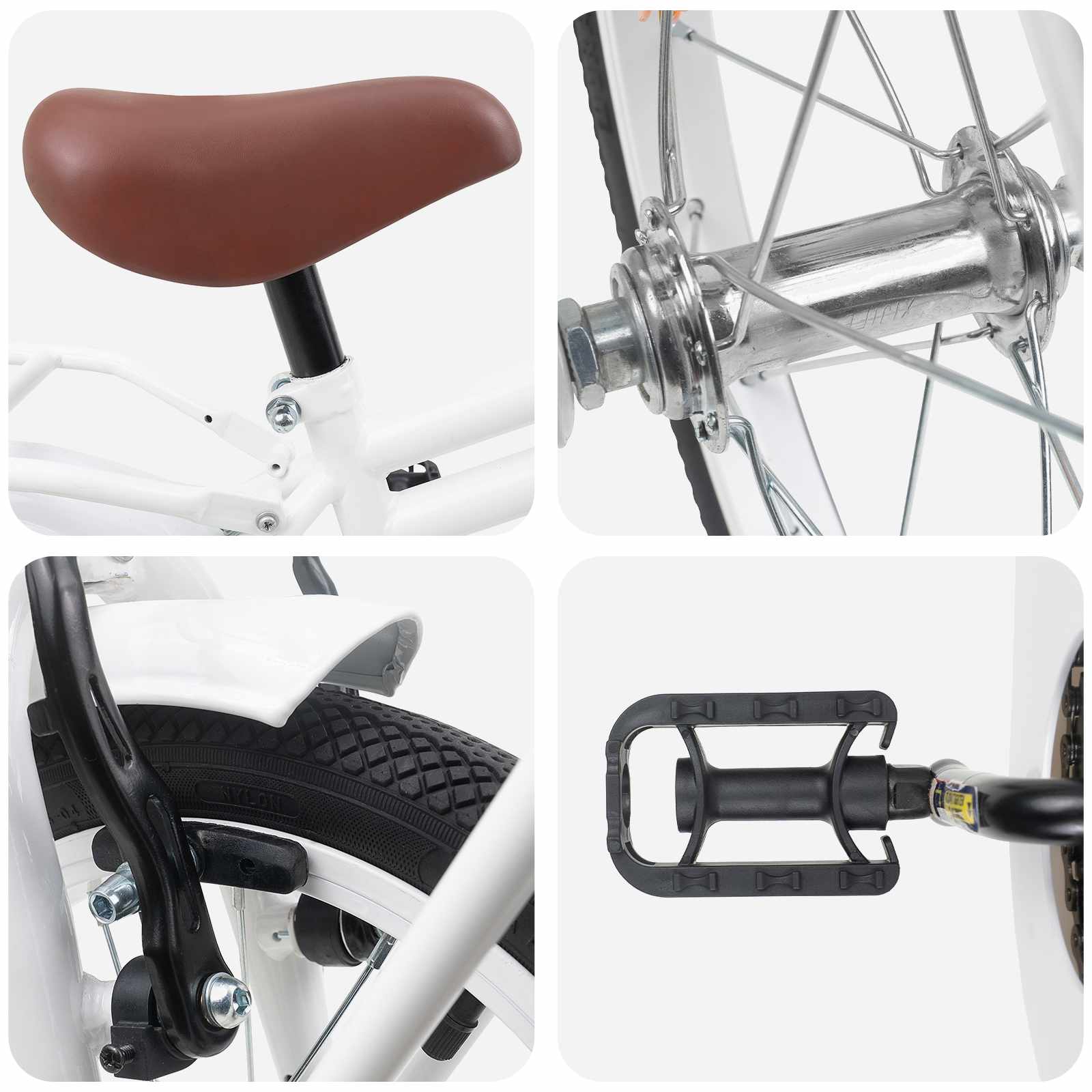 Kinderfahrrad 14 Zoll for 3-5 Years Old Weiß