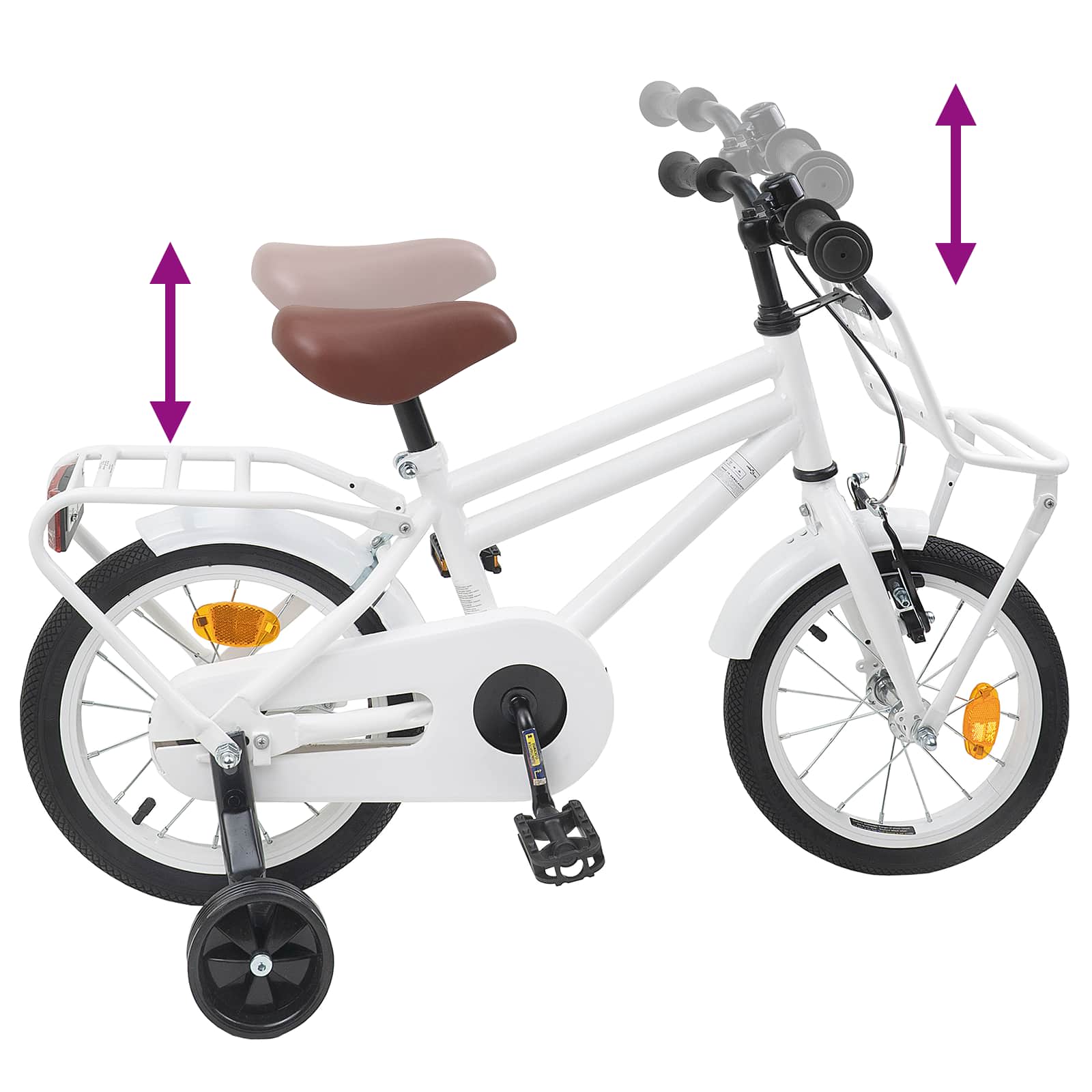 Kinderfahrrad 16 Zoll for 4-6 Years Old Weiß