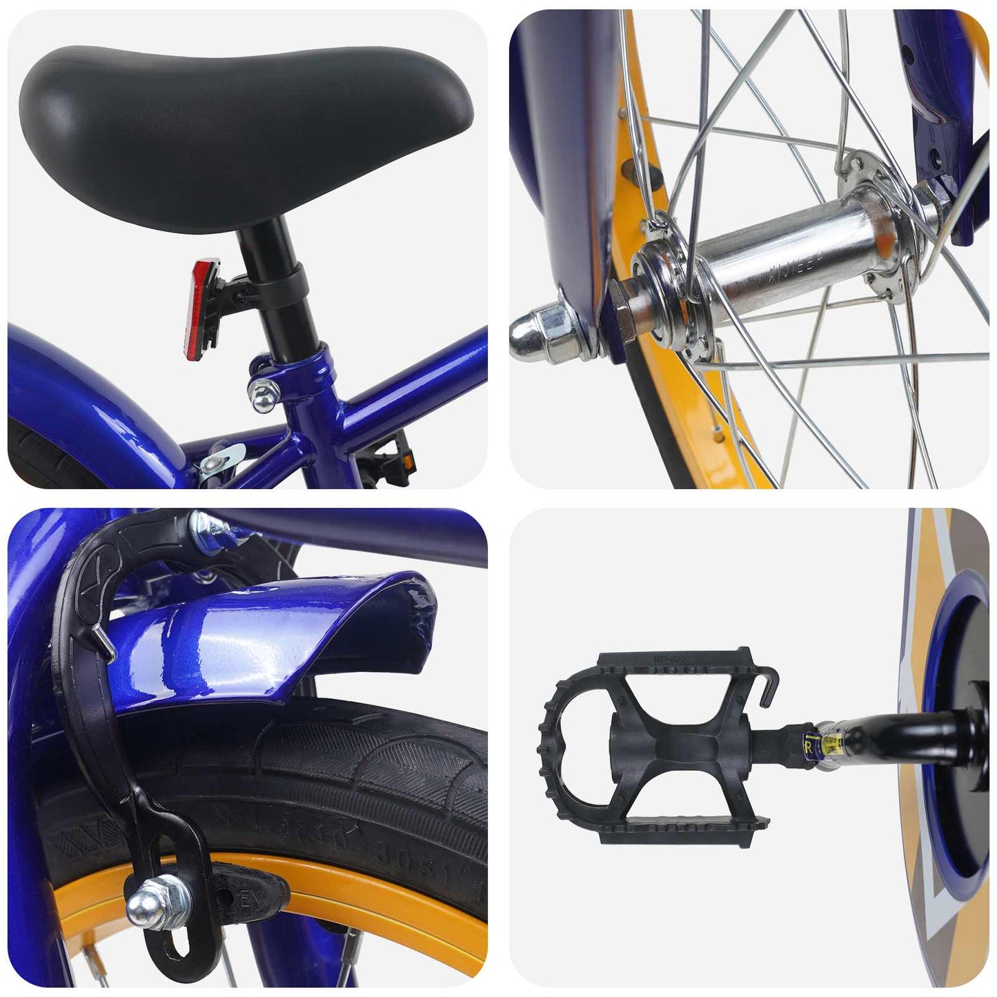 Kinderfahrrad 16 Zoll for 4-6 Years Old Dunkelblau