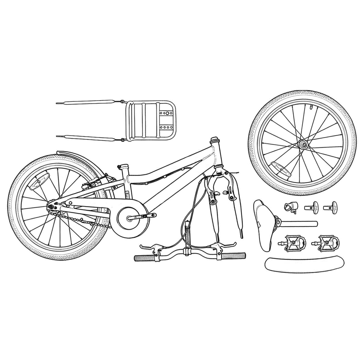 Kinderfahrrad 18 Zoll for 5-7 Years Old Dunkelblau