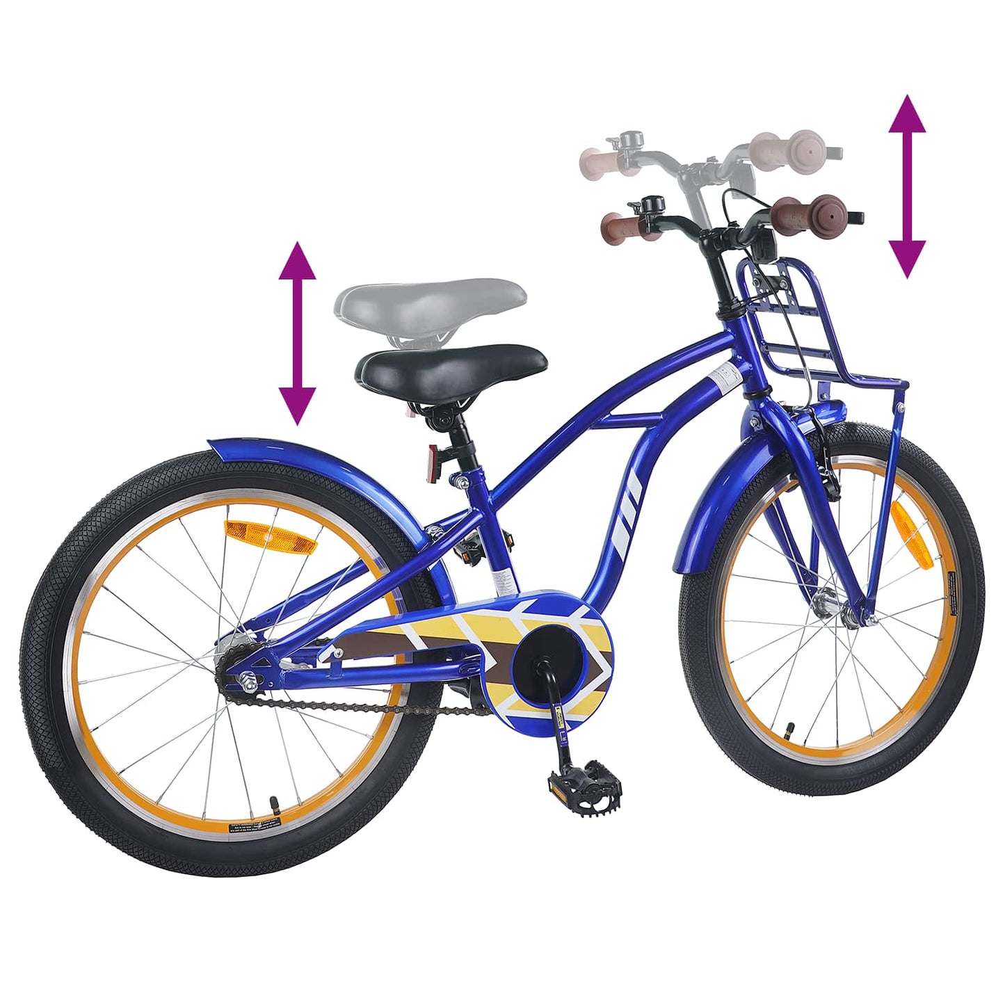 Kinderfahrrad 22 Zoll für 7-12 Jahre alt Dunkelblau