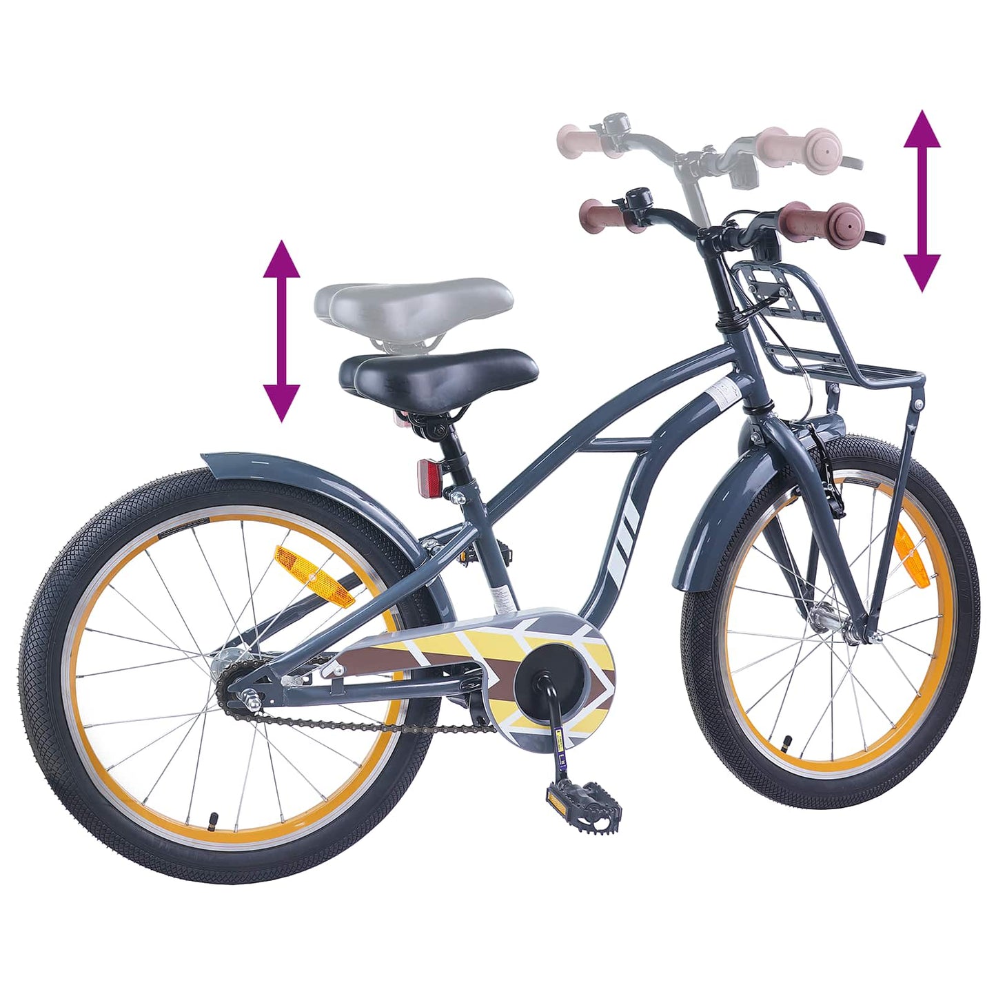 Kinderfahrrad 20 Zoll for kids aged 6 to 11 Dunkelgrau