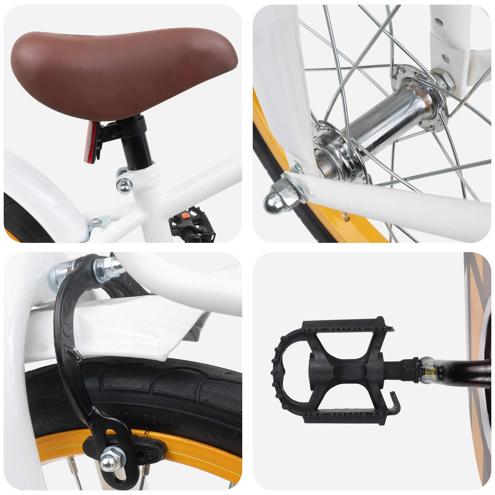 Kinderfahrrad 16 Zoll for 4-6 Years Old Weiß
