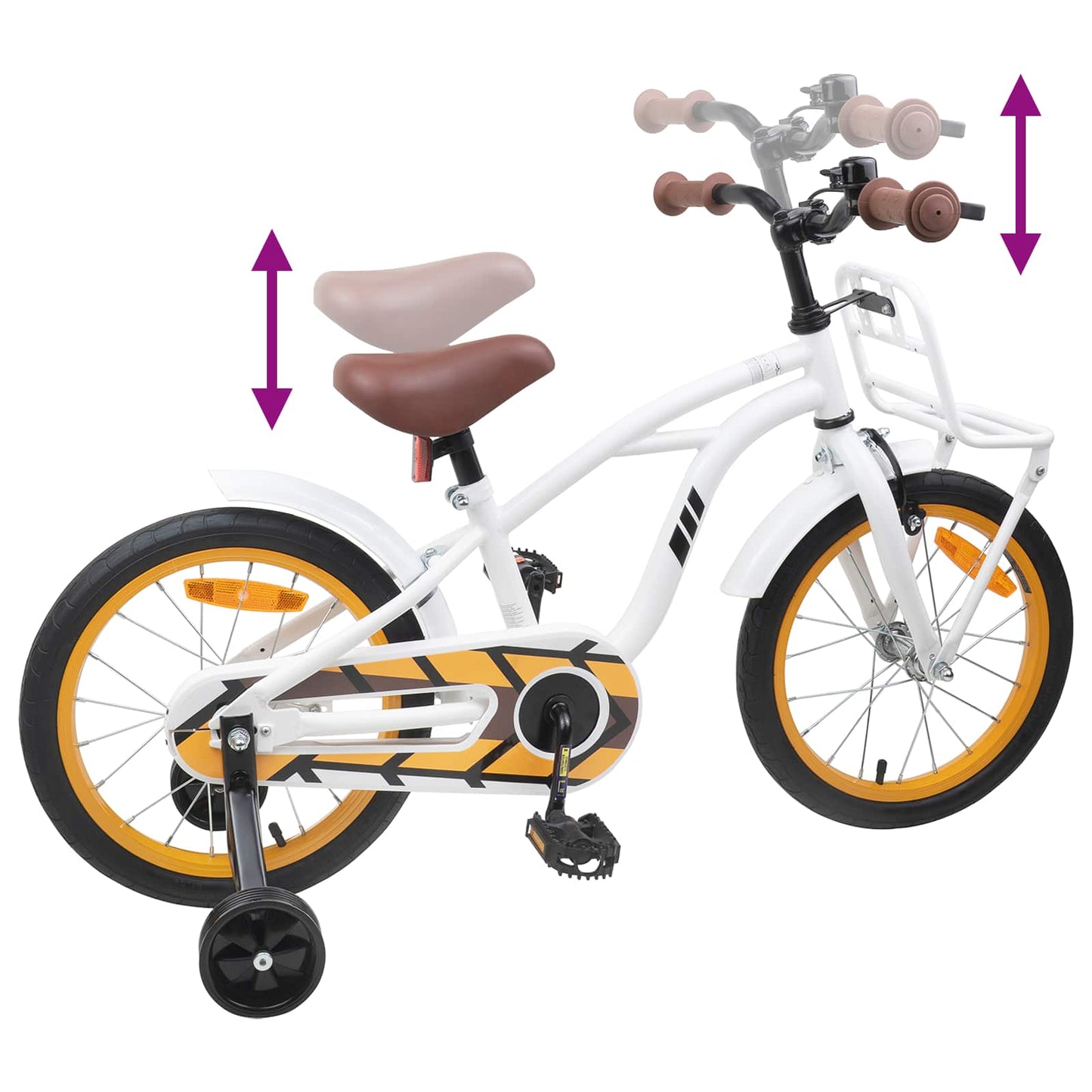 Kinderfahrrad 16 Zoll for 4-6 Years Old Weiß