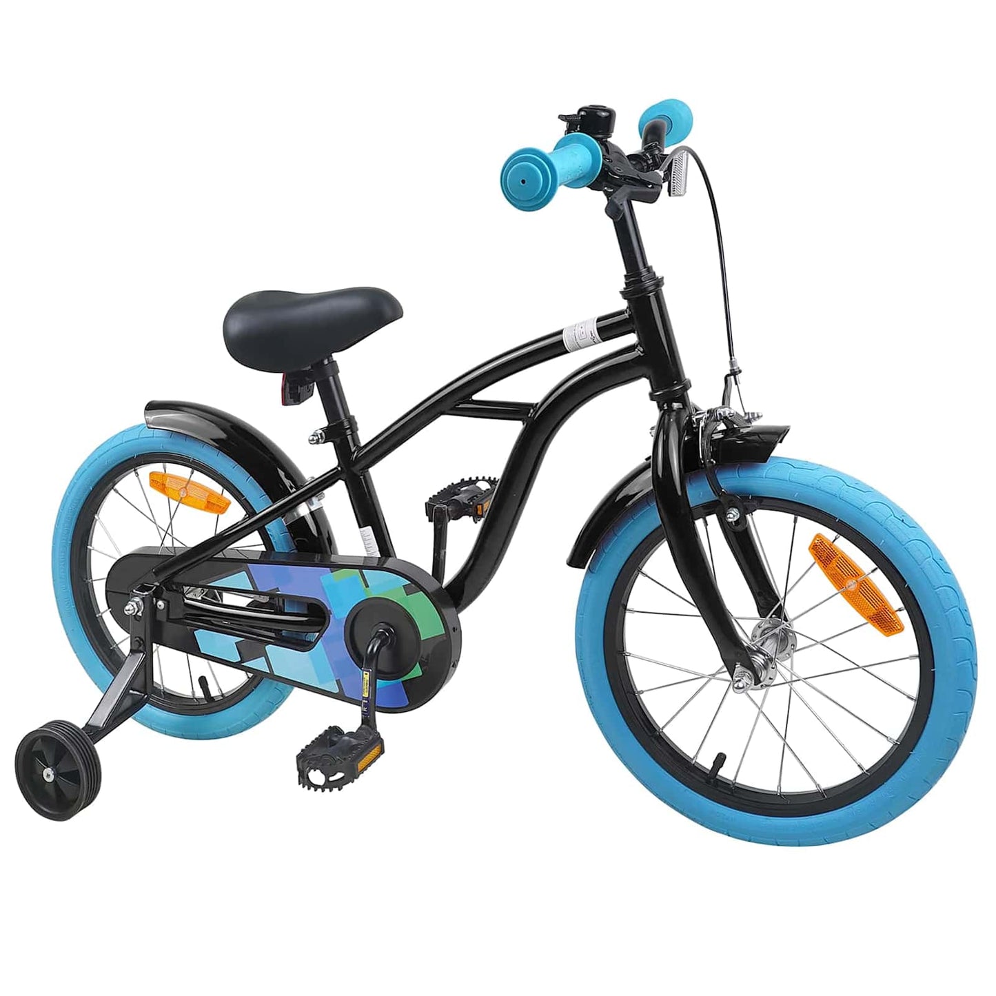Kinderfahrrad 16 Zoll für 4-6 Jahre alt Schwarz