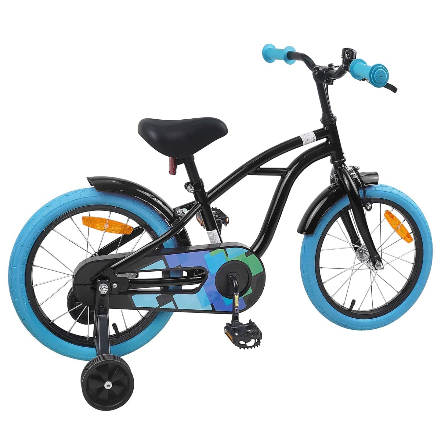 Kinderfahrrad 16 Zoll für 4-6 Jahre alt Schwarz