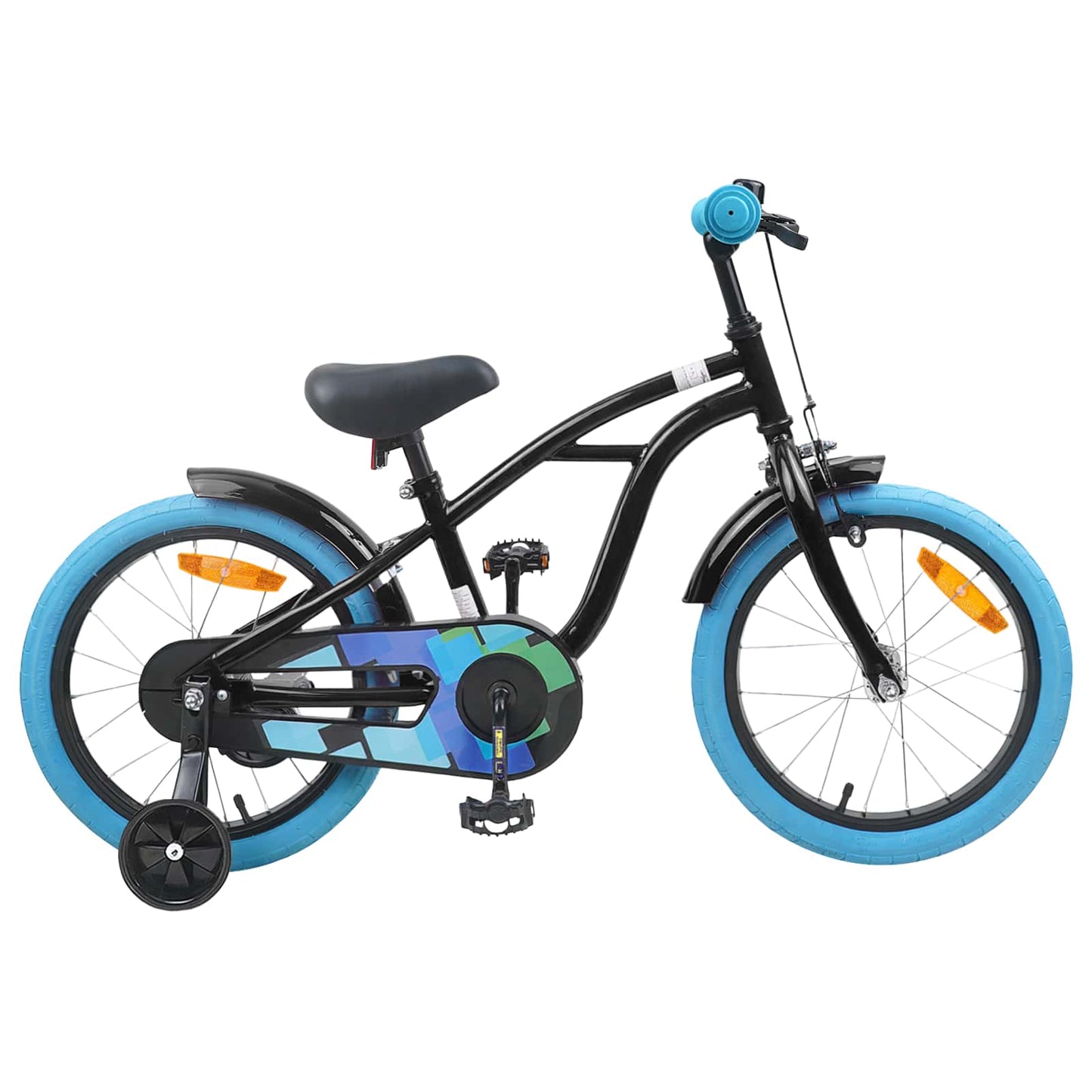 Kinderfahrrad 16 Zoll für 4-6 Jahre alt Schwarz