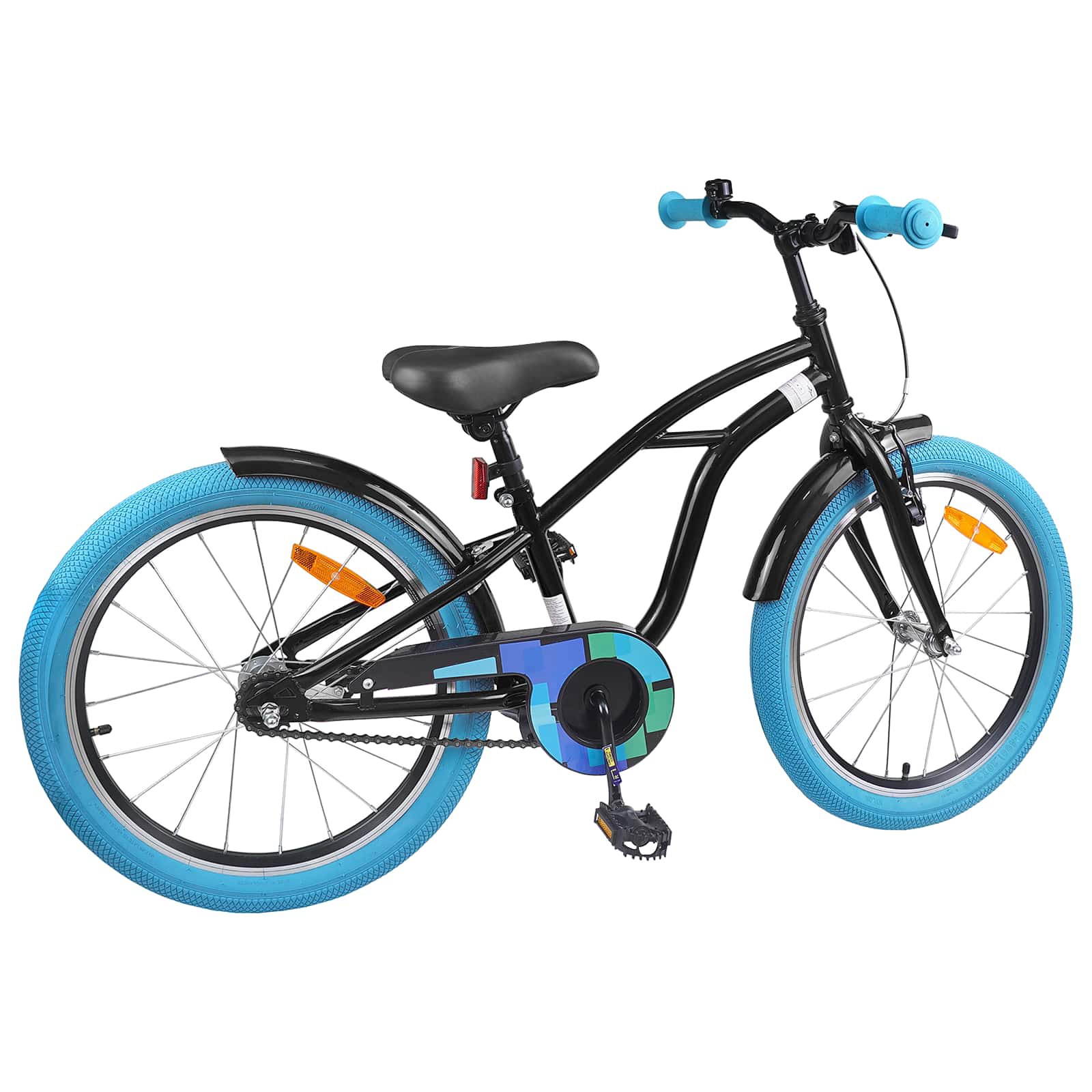 Kinderfahrrad 22 Zoll für 7-12 Jahre alt Schwarz