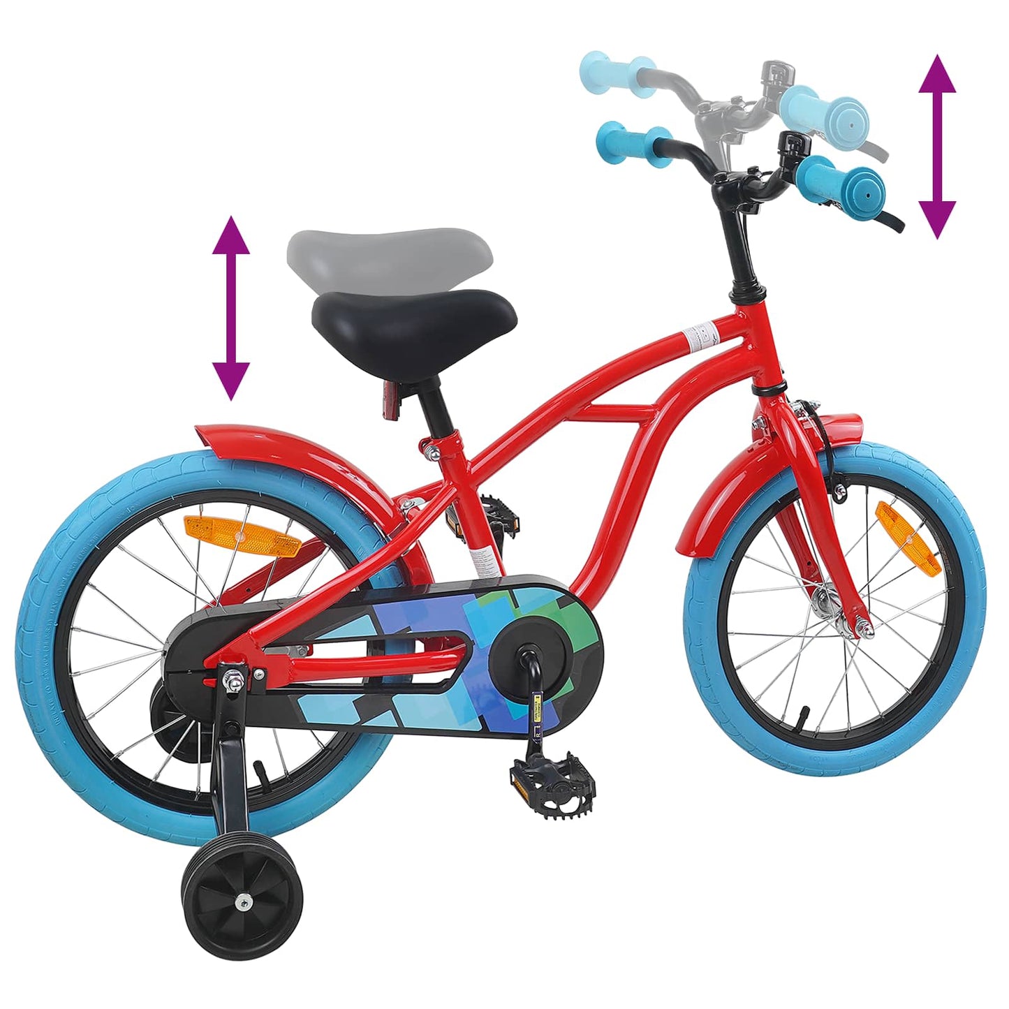 Kinderfahrrad 16 Zoll für 4-6 Jahre alt Rot