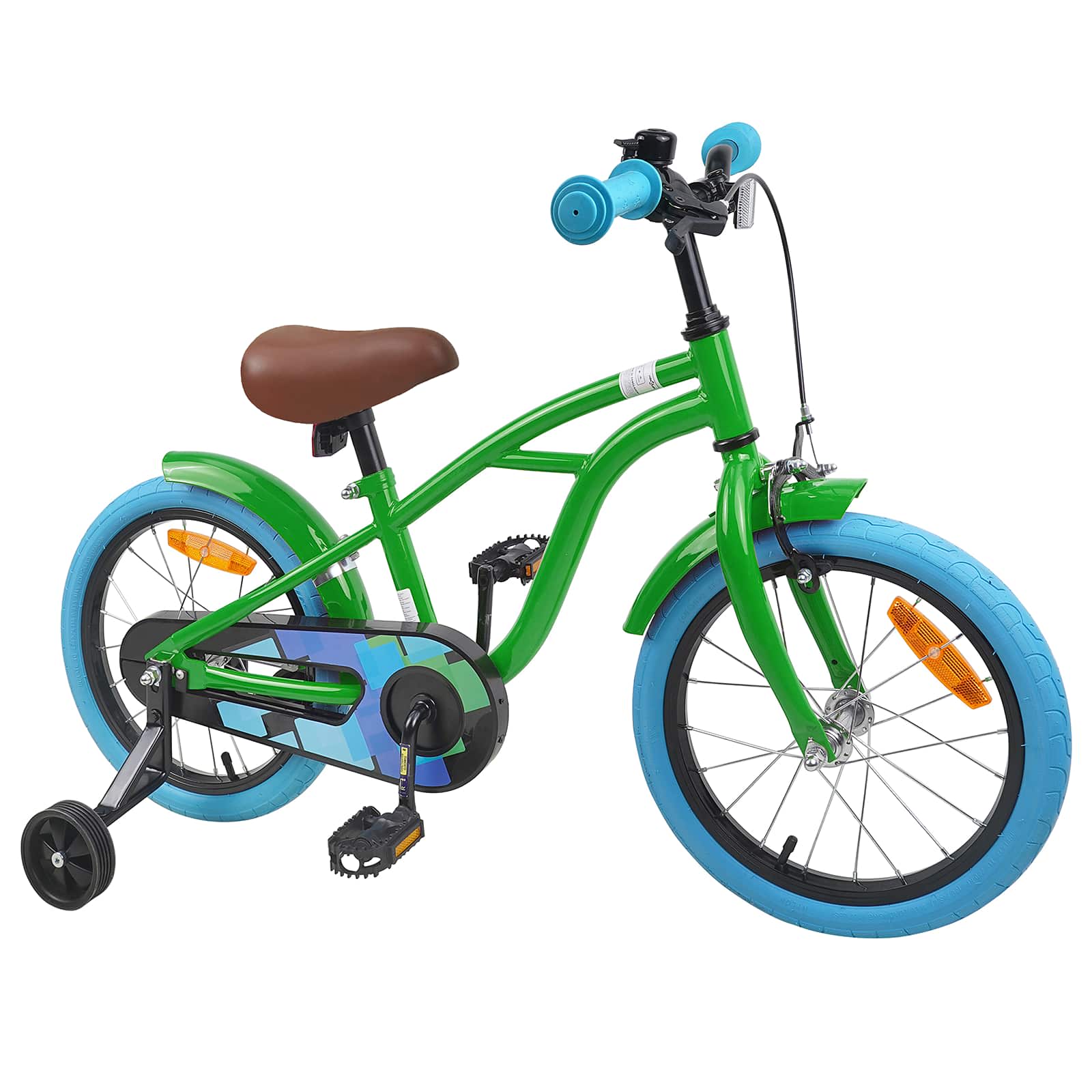 Kinderfahrrad 16 Zoll für 4-6 Jahre alt Grün